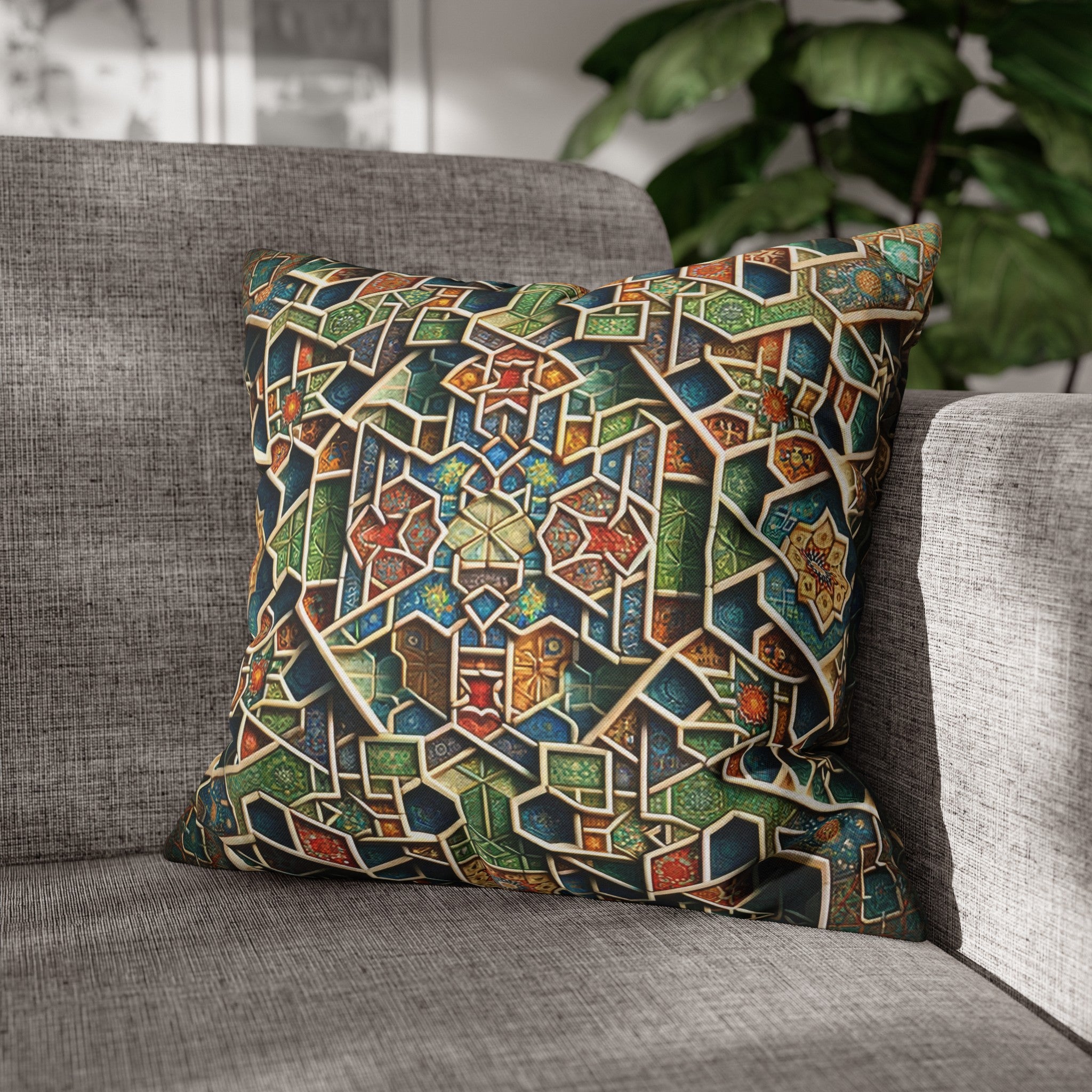 Persian Art 2 - Polyester Square Pillowcase