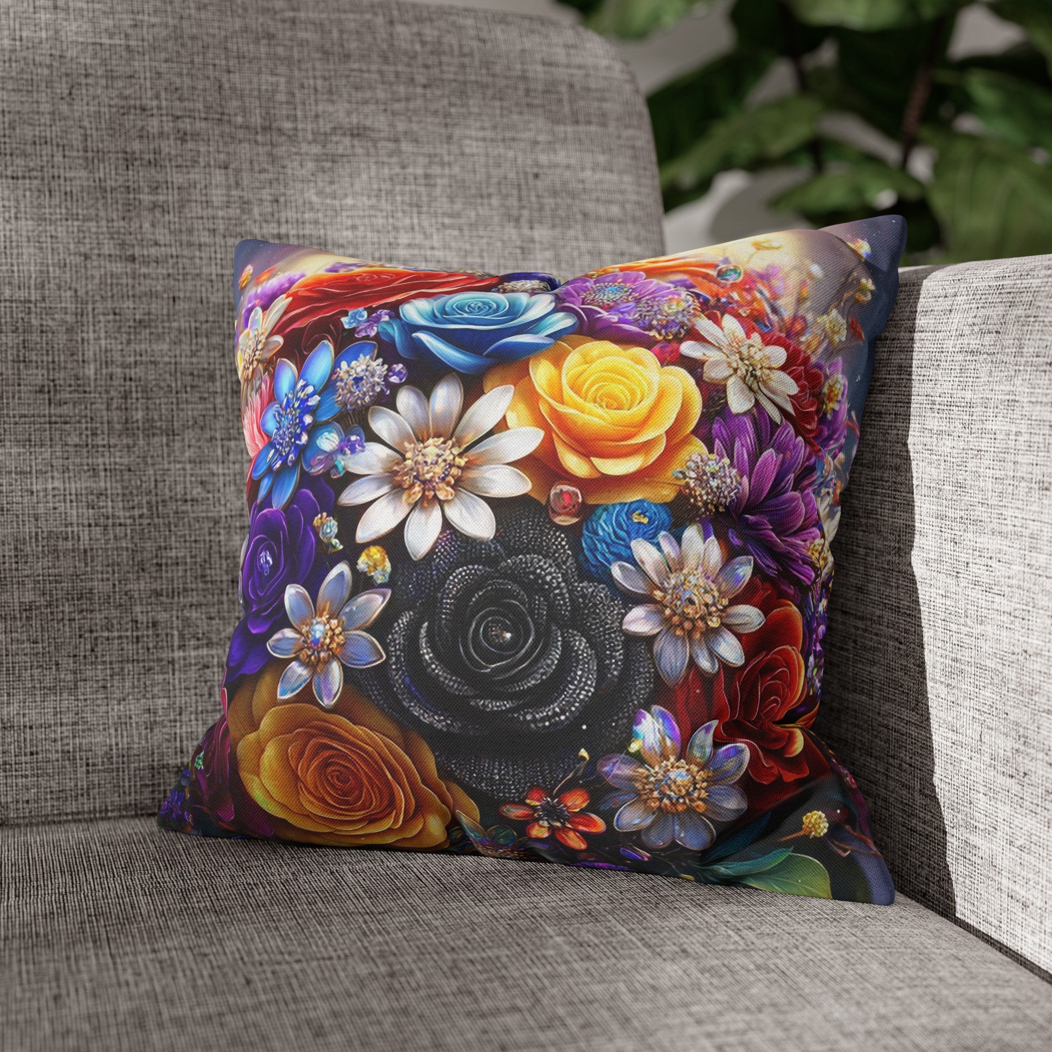 Colourful Bouquet (1) - Polyester Square Pillowcase