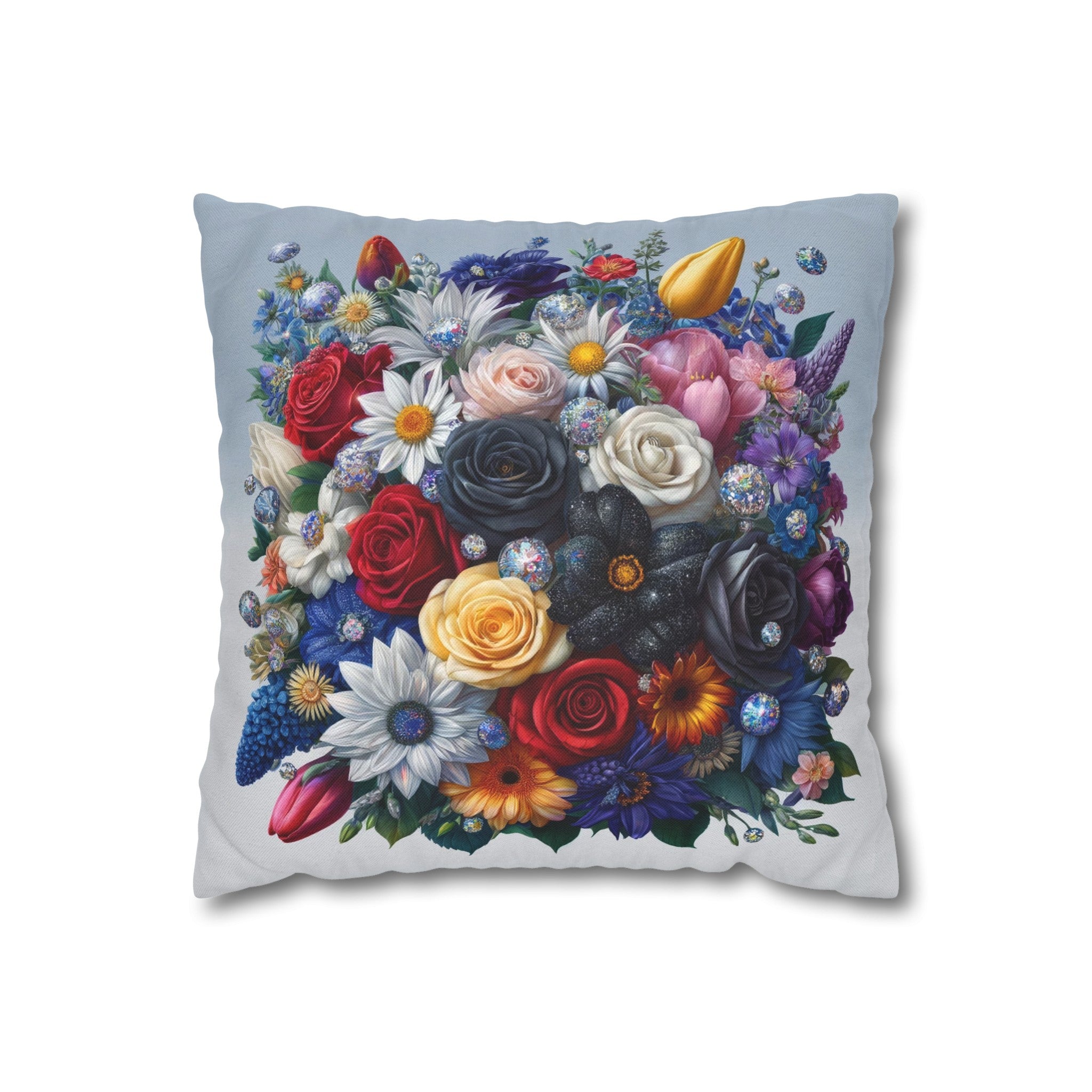 Colourful Bouquet (6) - Polyester Square Pillowcase