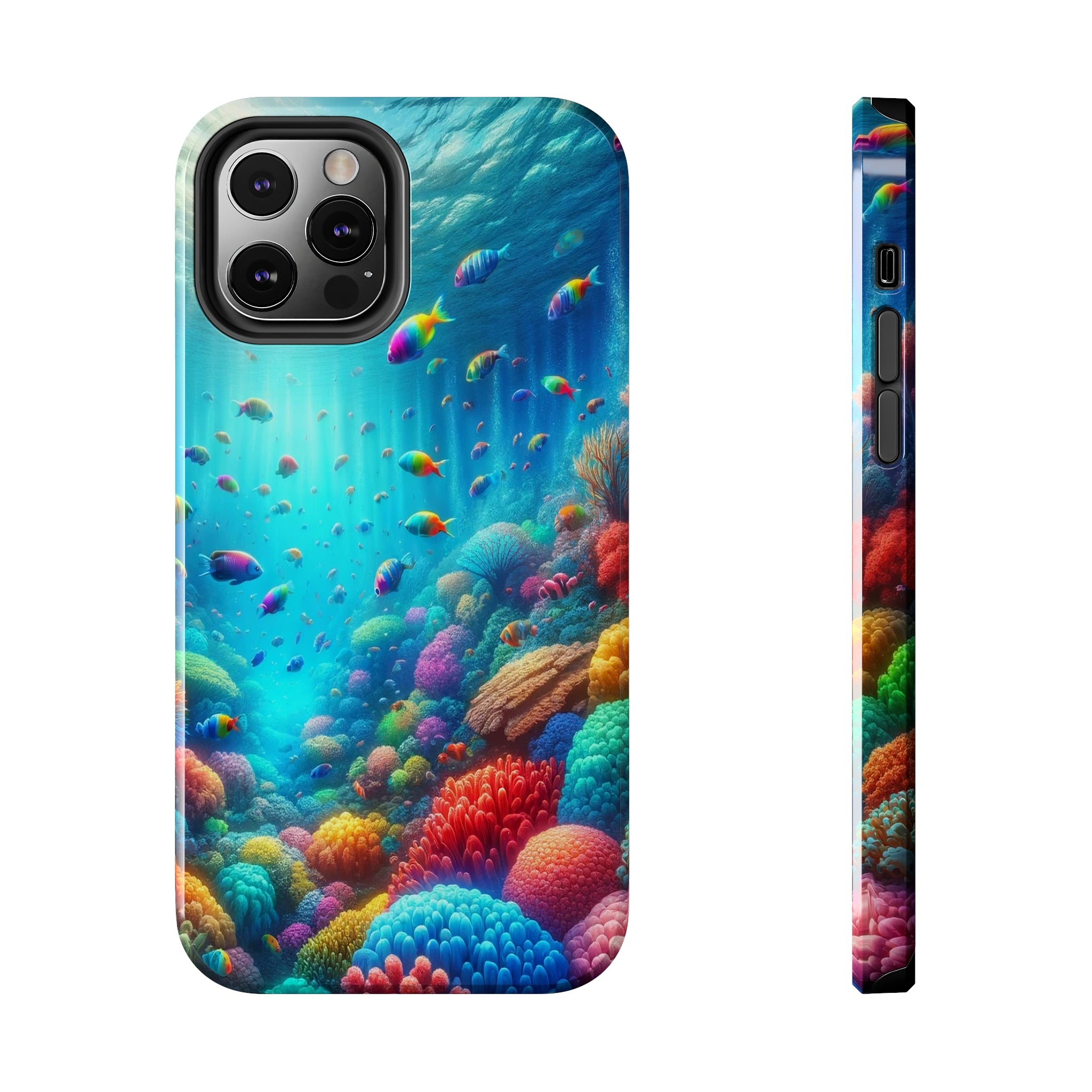 Coloured fish and coral reef - Tough Phone Case