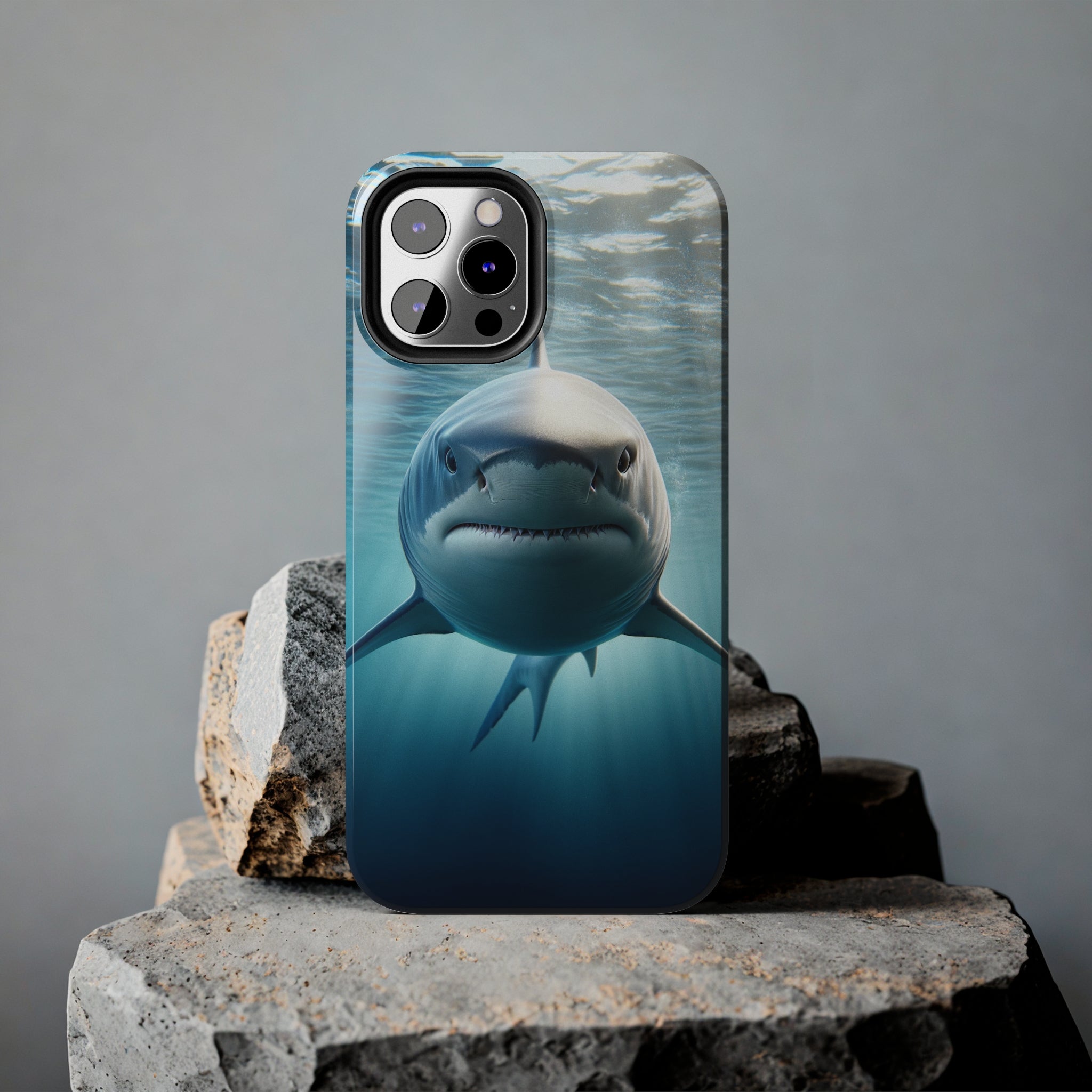 Curious shark - Tough Phone Case