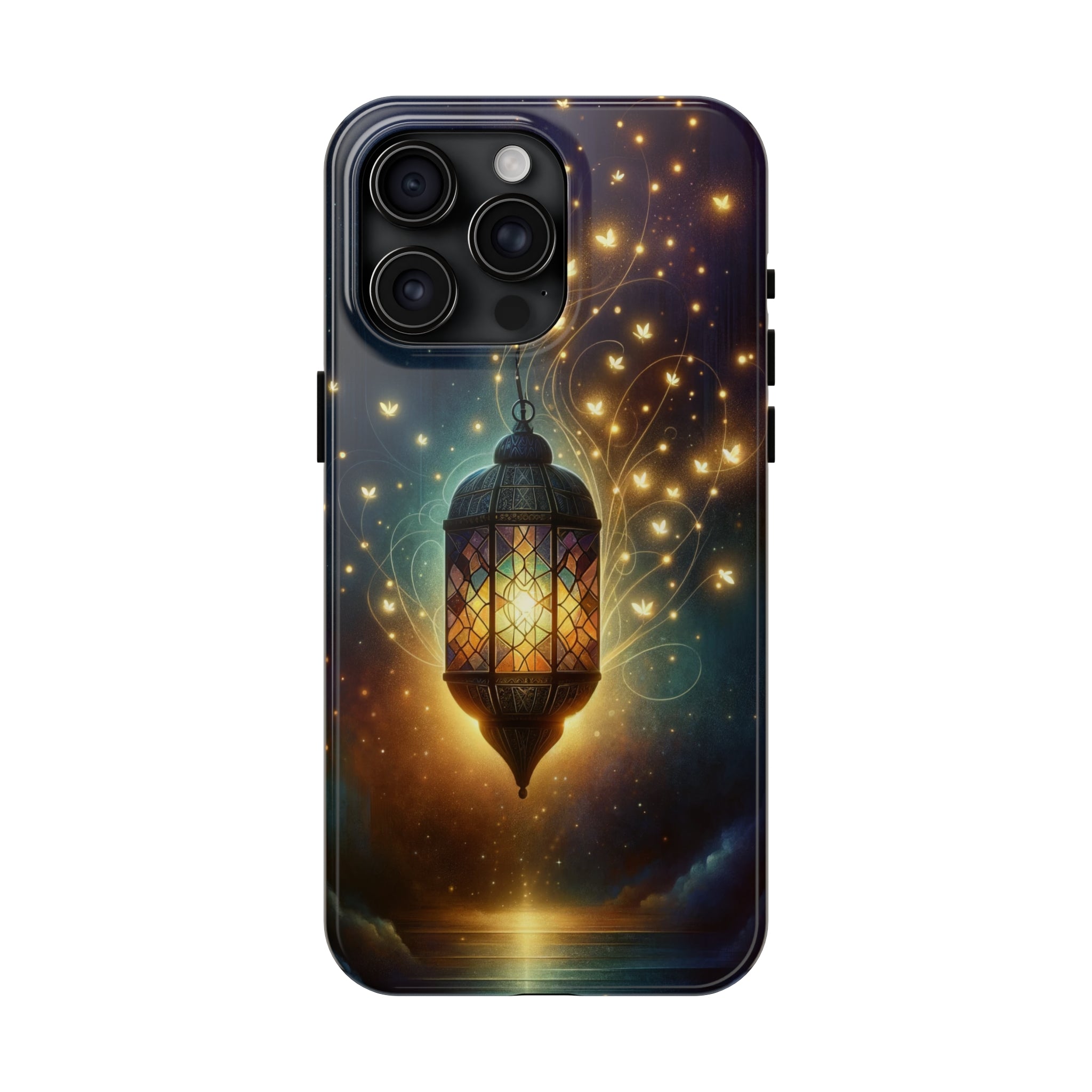 Fireflies around lamp - Tough Phone Case