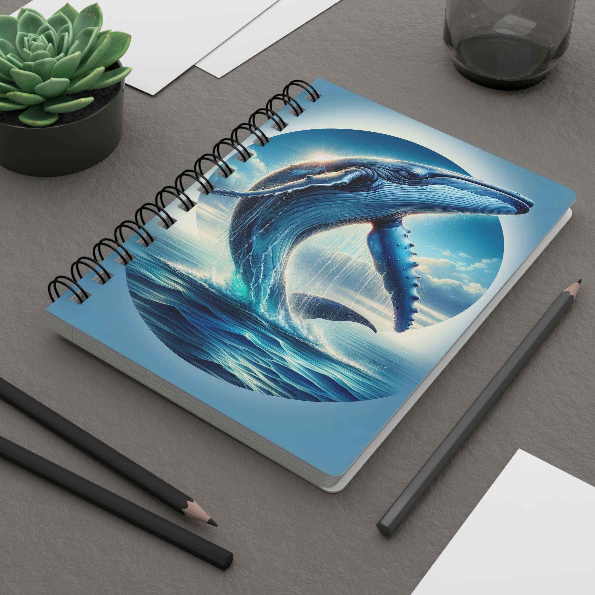 Whale 2 - Spiral Notebook