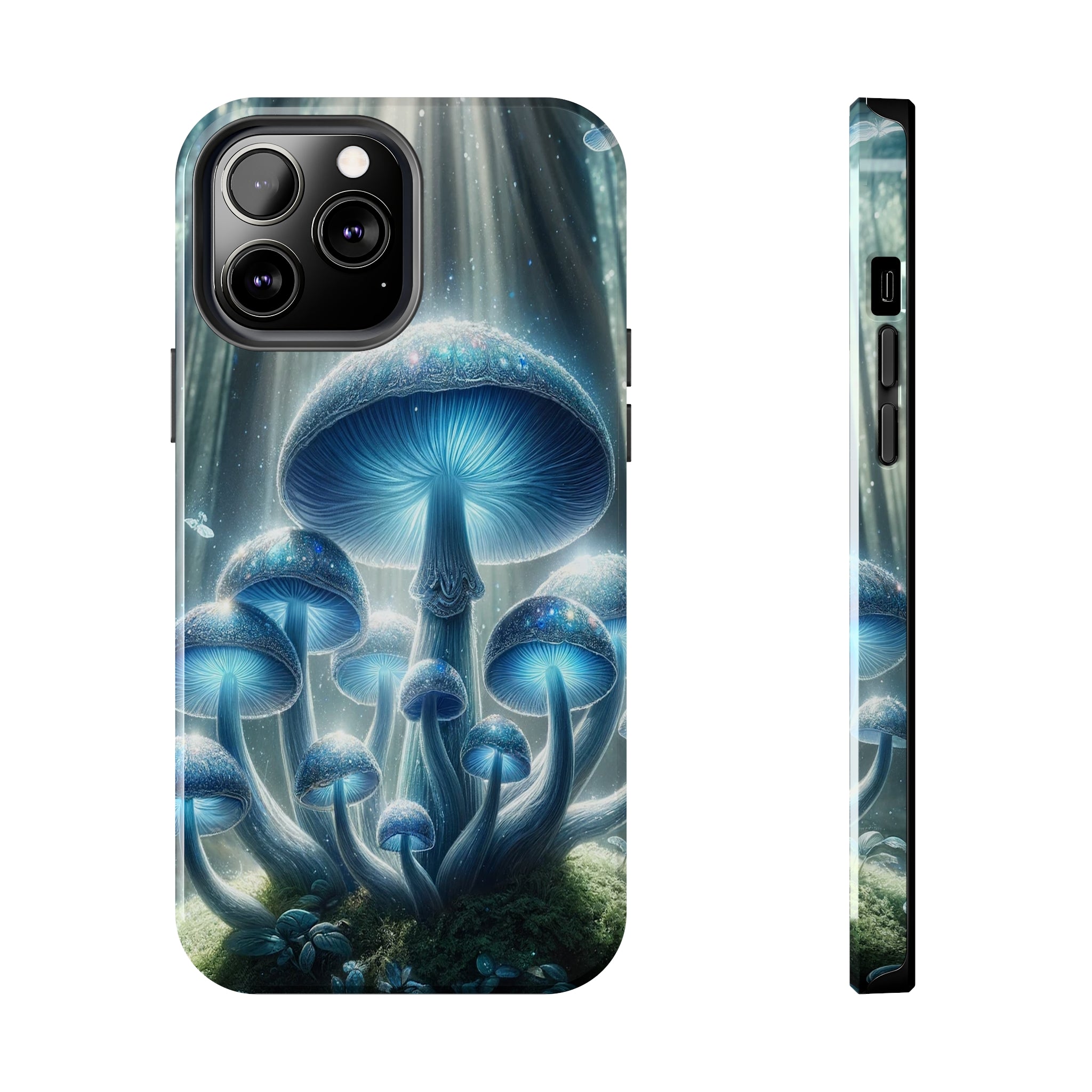 Light blue mushrooms - Tough Phone Case