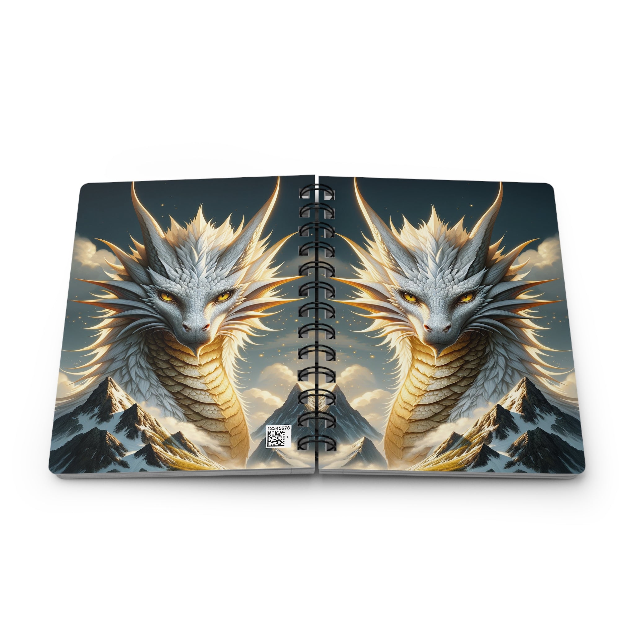 A curious, golden dragon - Spiral Notebook