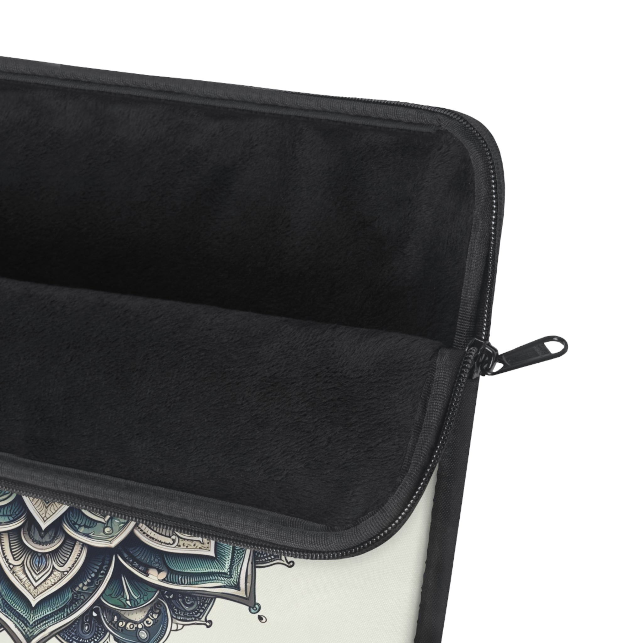 Grey and green Mandala - Laptop Sleeve