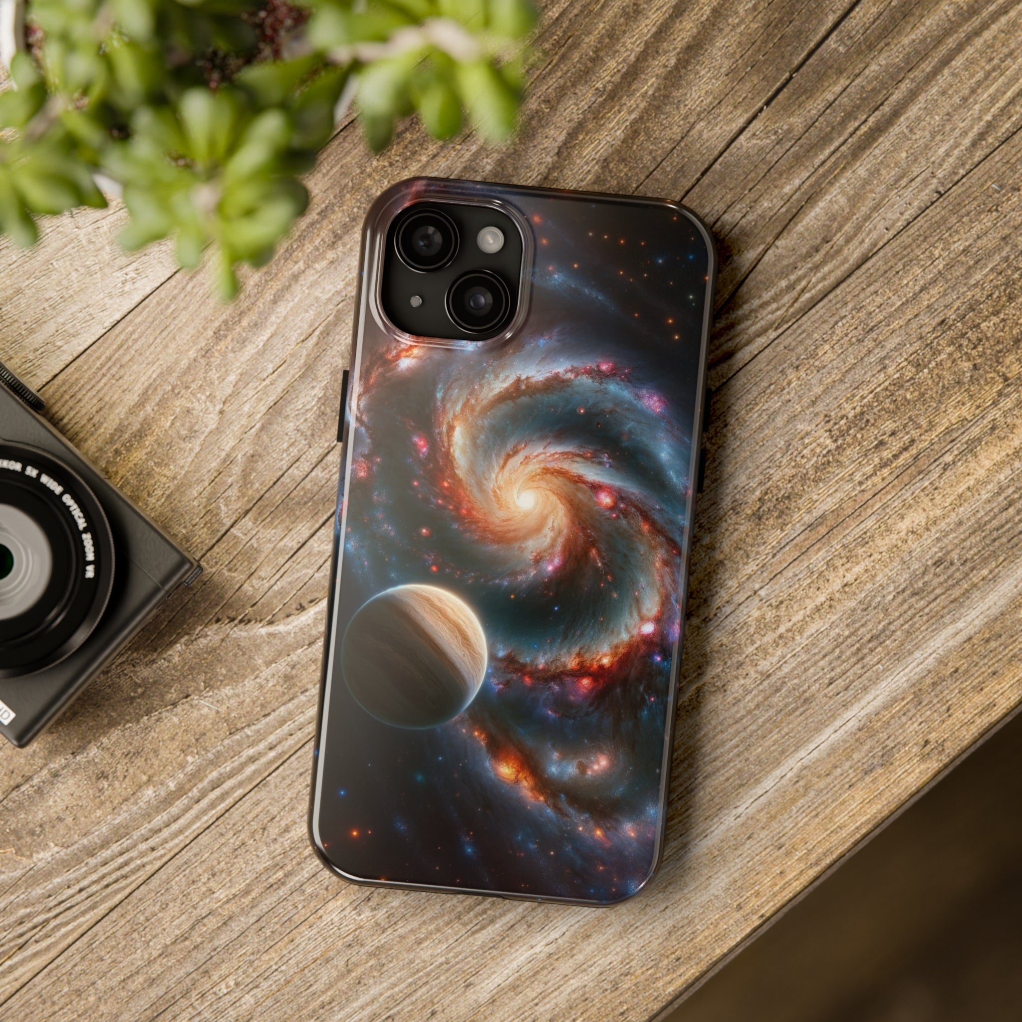 Yellow planet and wormhole - Tough Phone Case