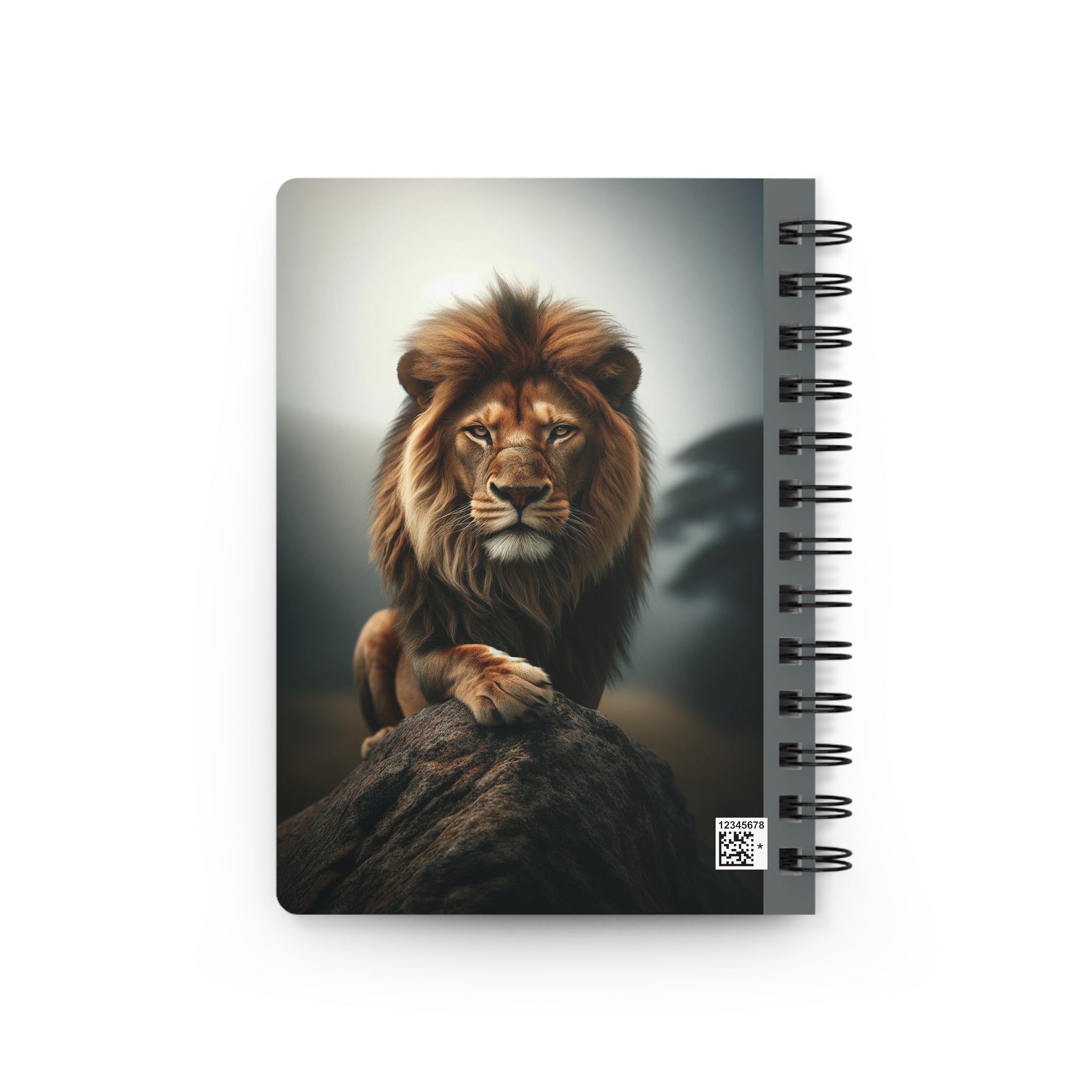 A lion on a rock - Spiral Notebook