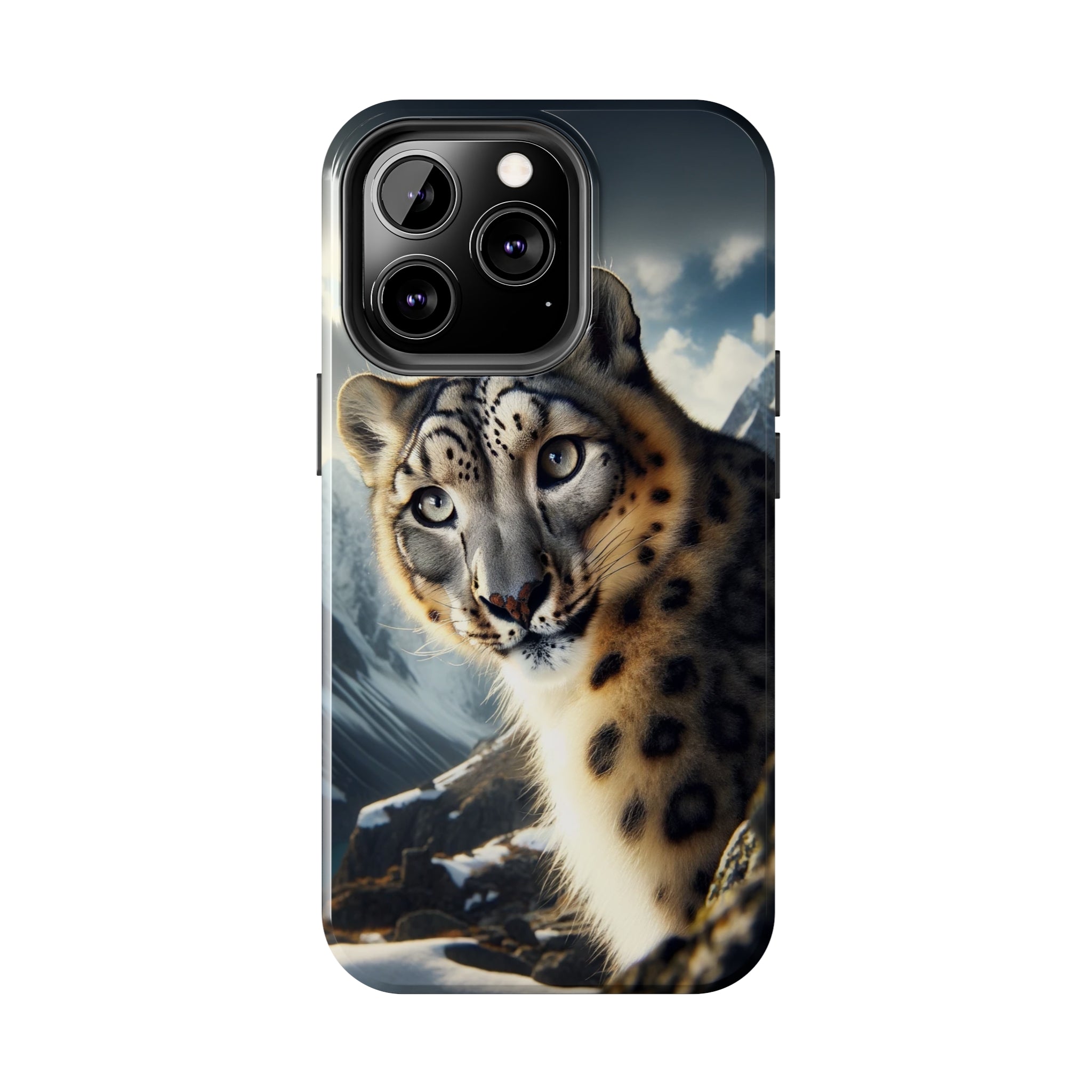 Curious Snow Leopard - Tough Phone Case