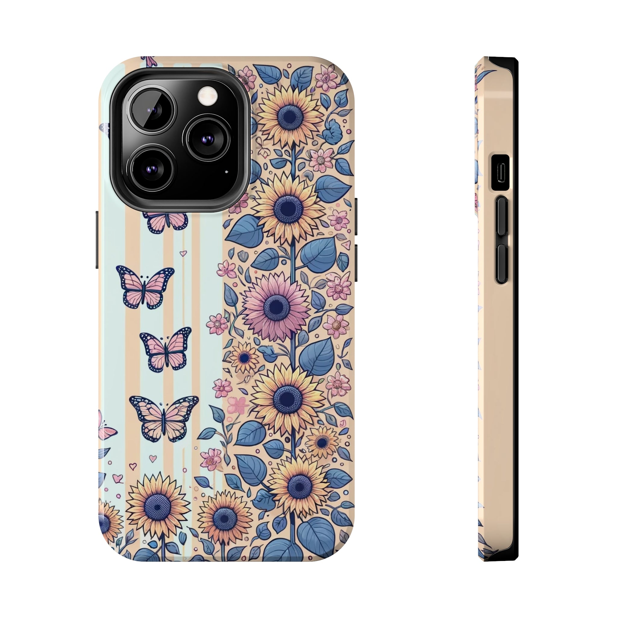 Butterflies and Sunflowers - Tough Phone Case