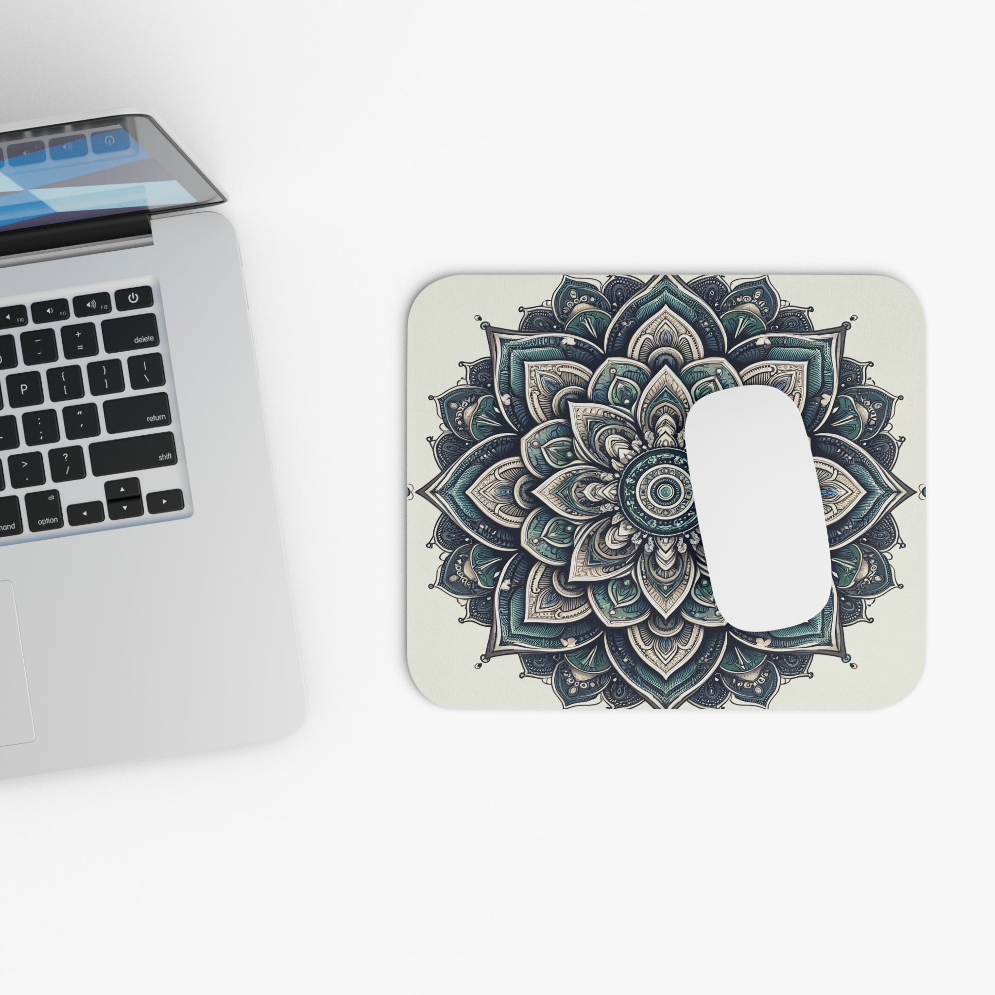 Grey Mandala - Mouse Pad (Rectangle)