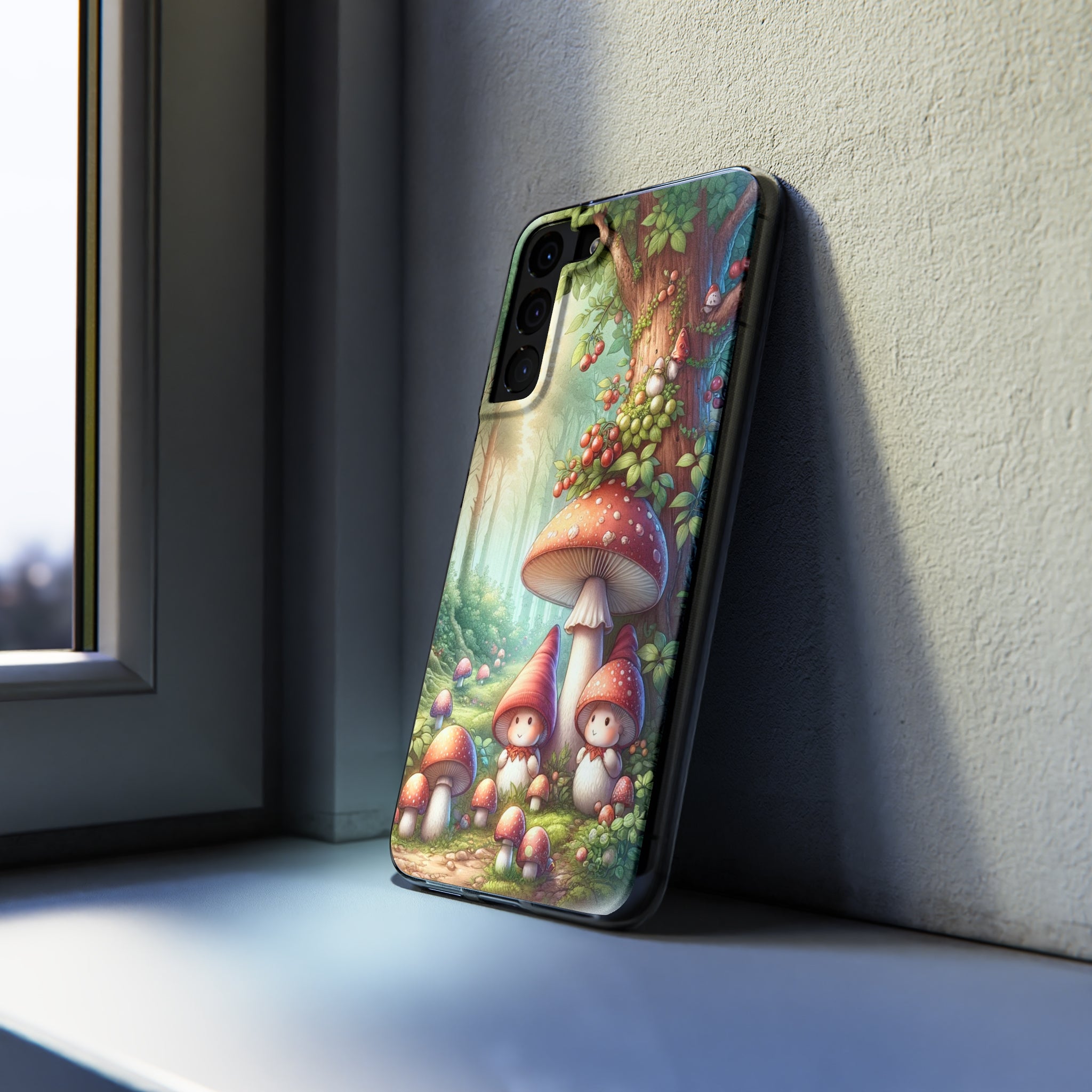 Gnomes and mushrooms - Soft Phone Case