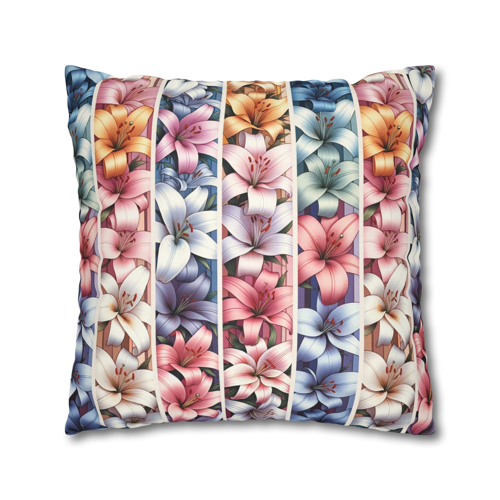 Lilies 5 - Polyester Square Pillowcase