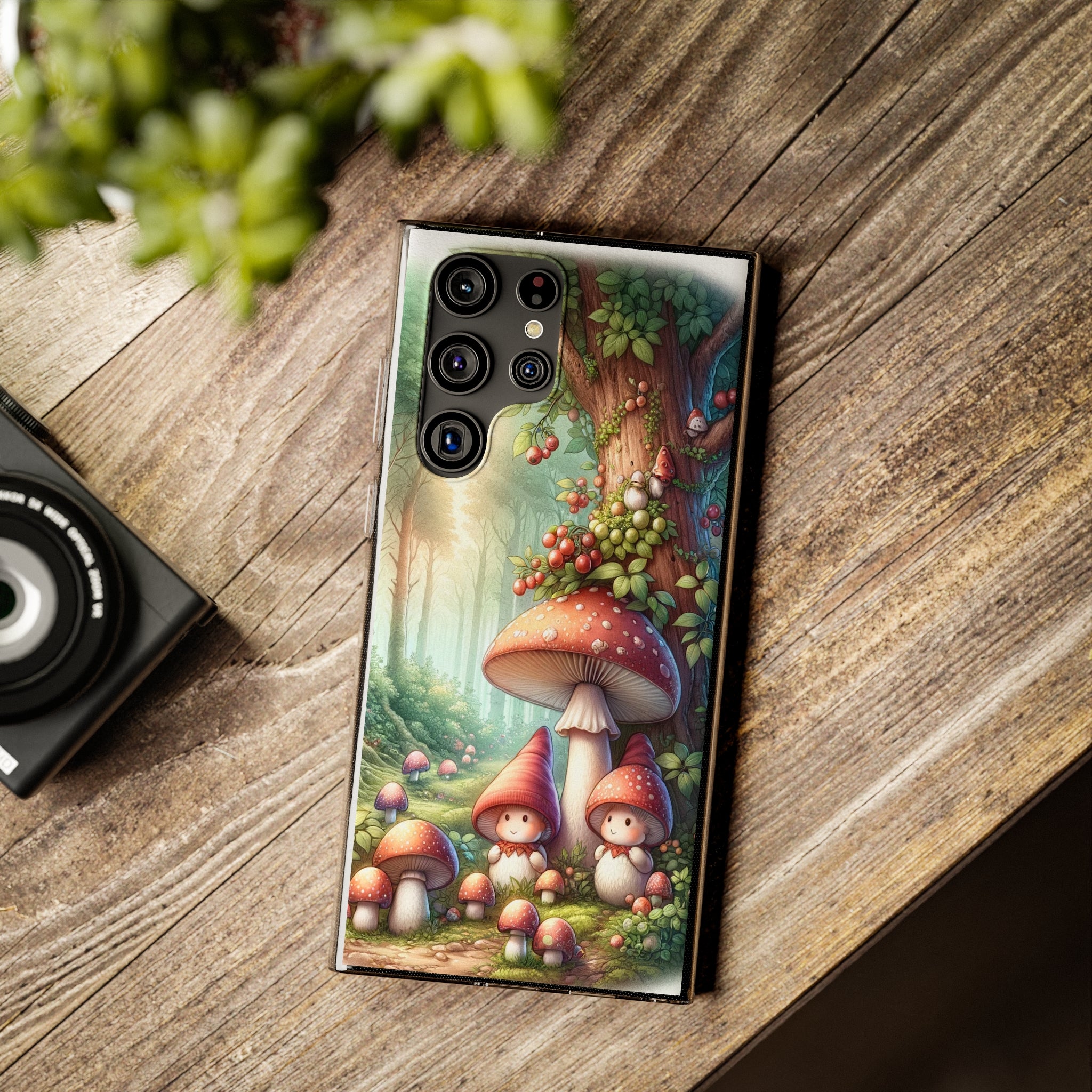 Gnomes and mushrooms - Soft Phone Case