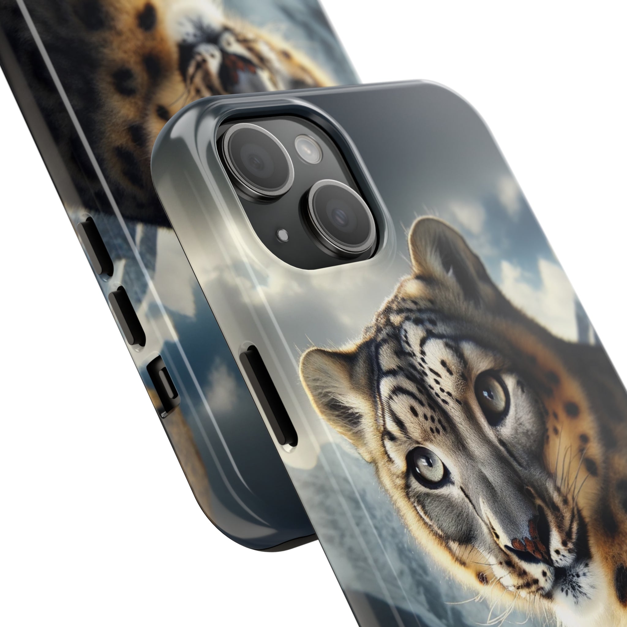 Curious Snow Leopard - Tough Phone Case