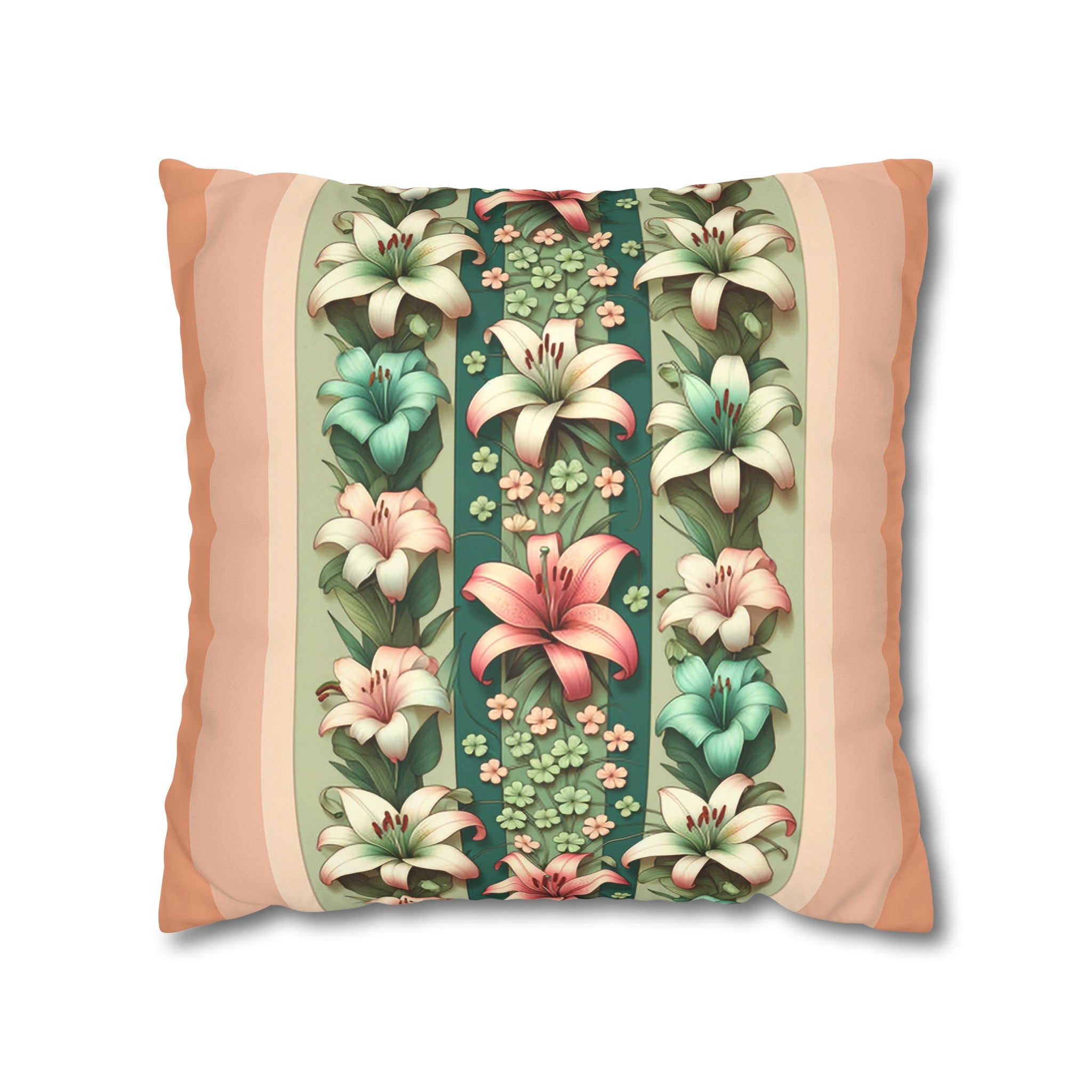 Lilies (3) - Suede Square Pillowcase