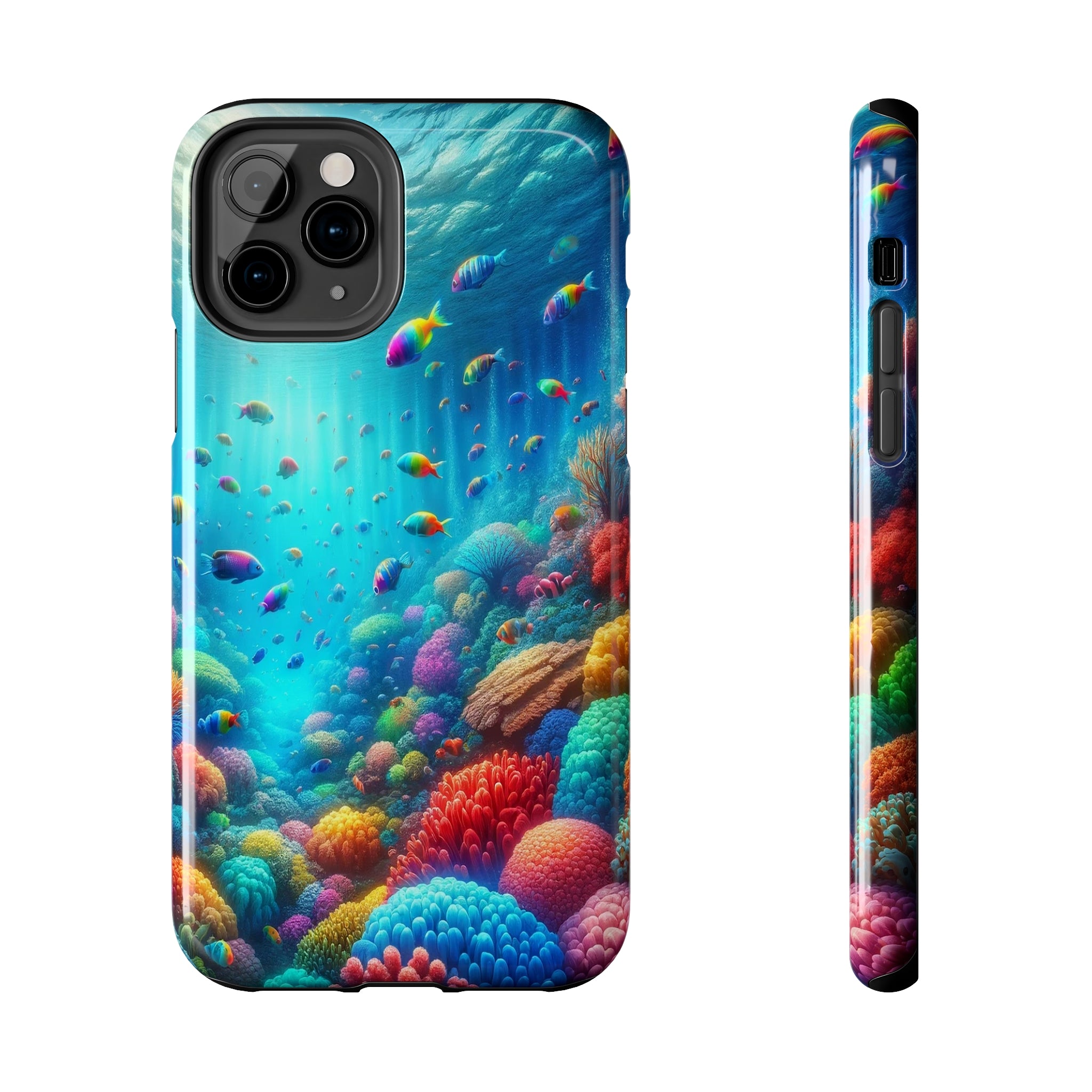 Coloured fish and coral reef - Tough Phone Case