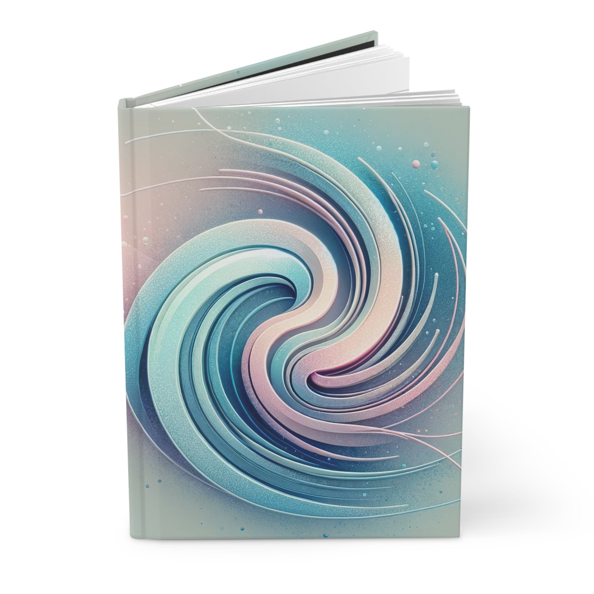 Spiral on blue background - Hardcover Notebook