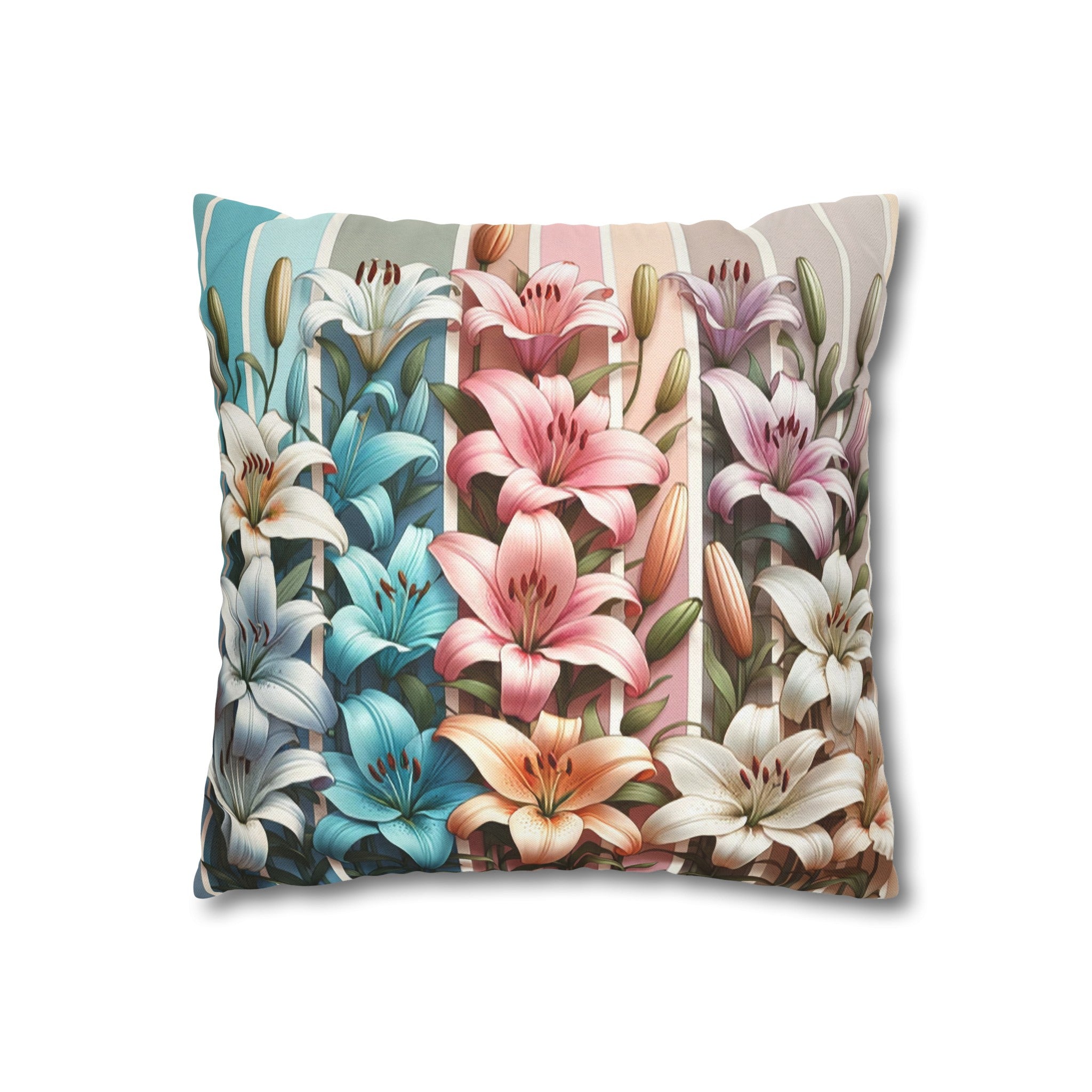 Lilies 4 - Polyester Square Pillowcase