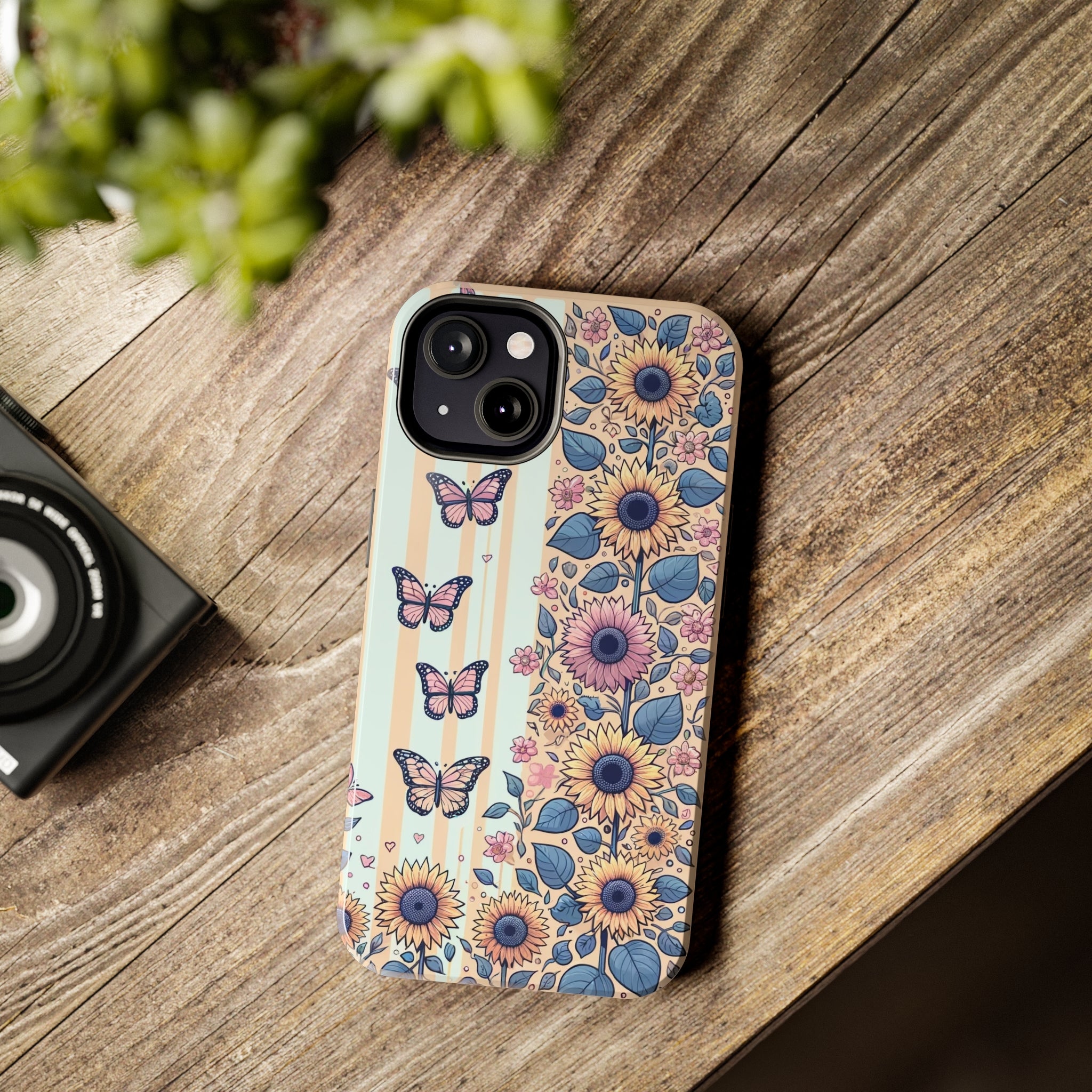 Butterflies and Sunflowers - Tough Phone Case