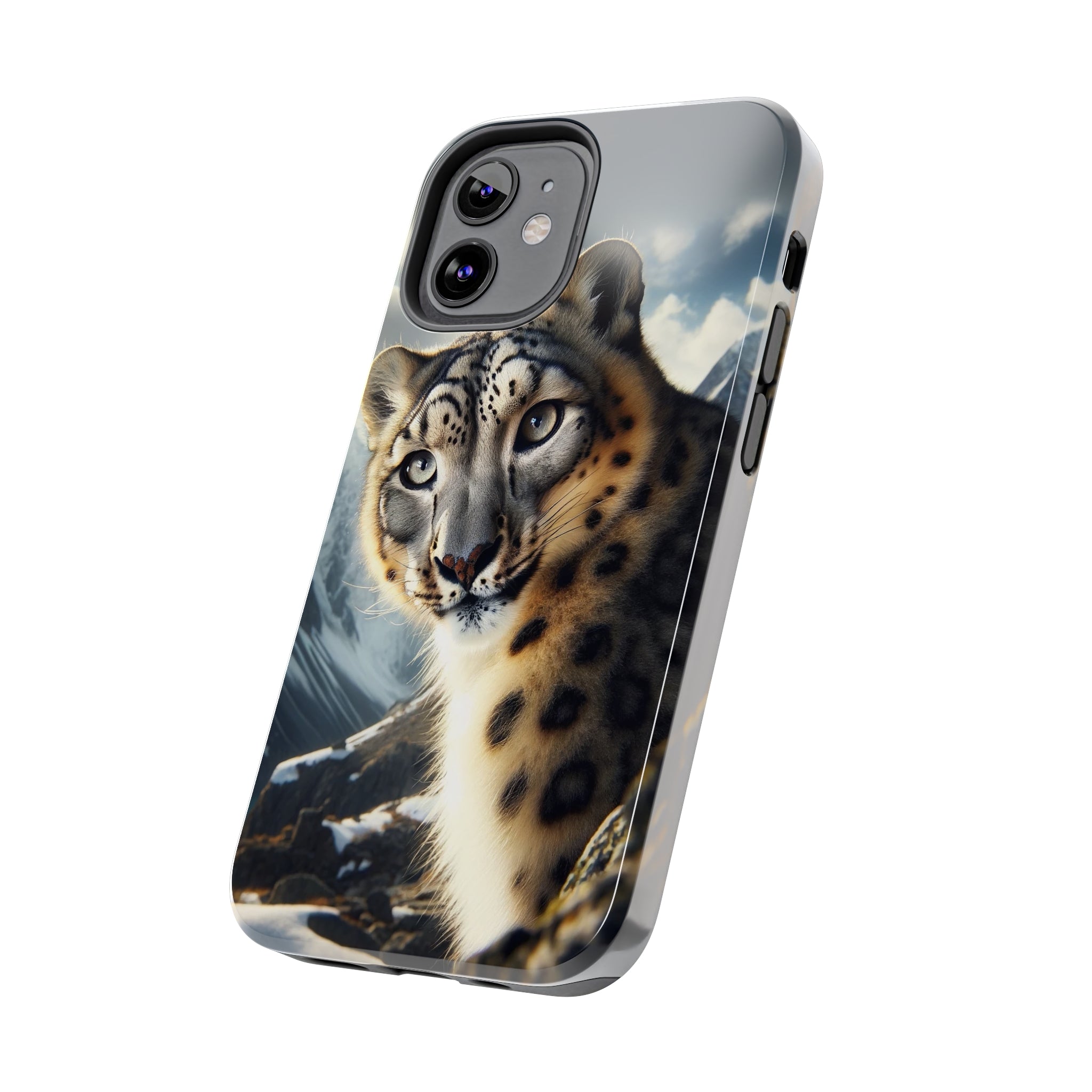 Curious Snow Leopard - Tough Phone Case