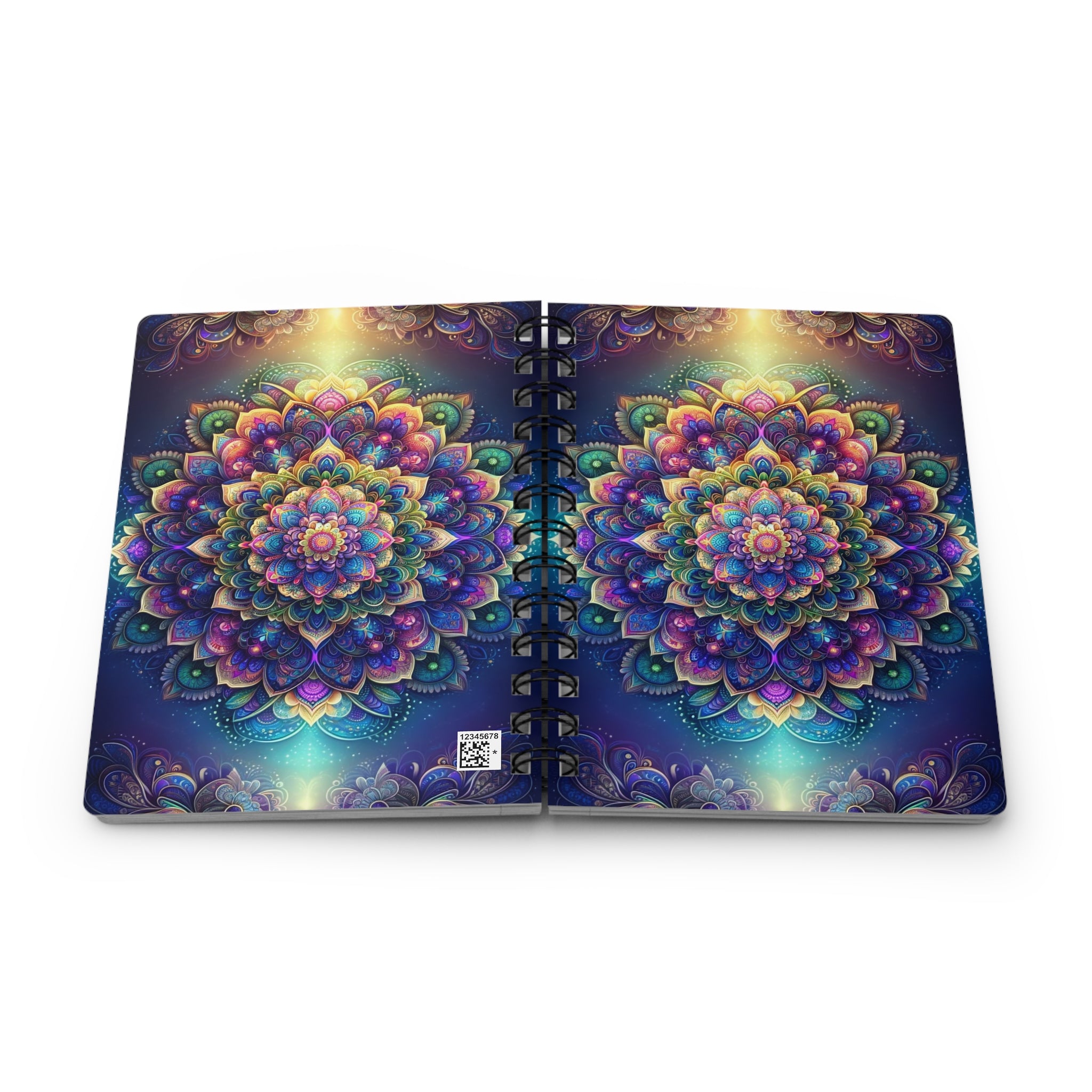 Purple and green Mandala - Spiral Notebook