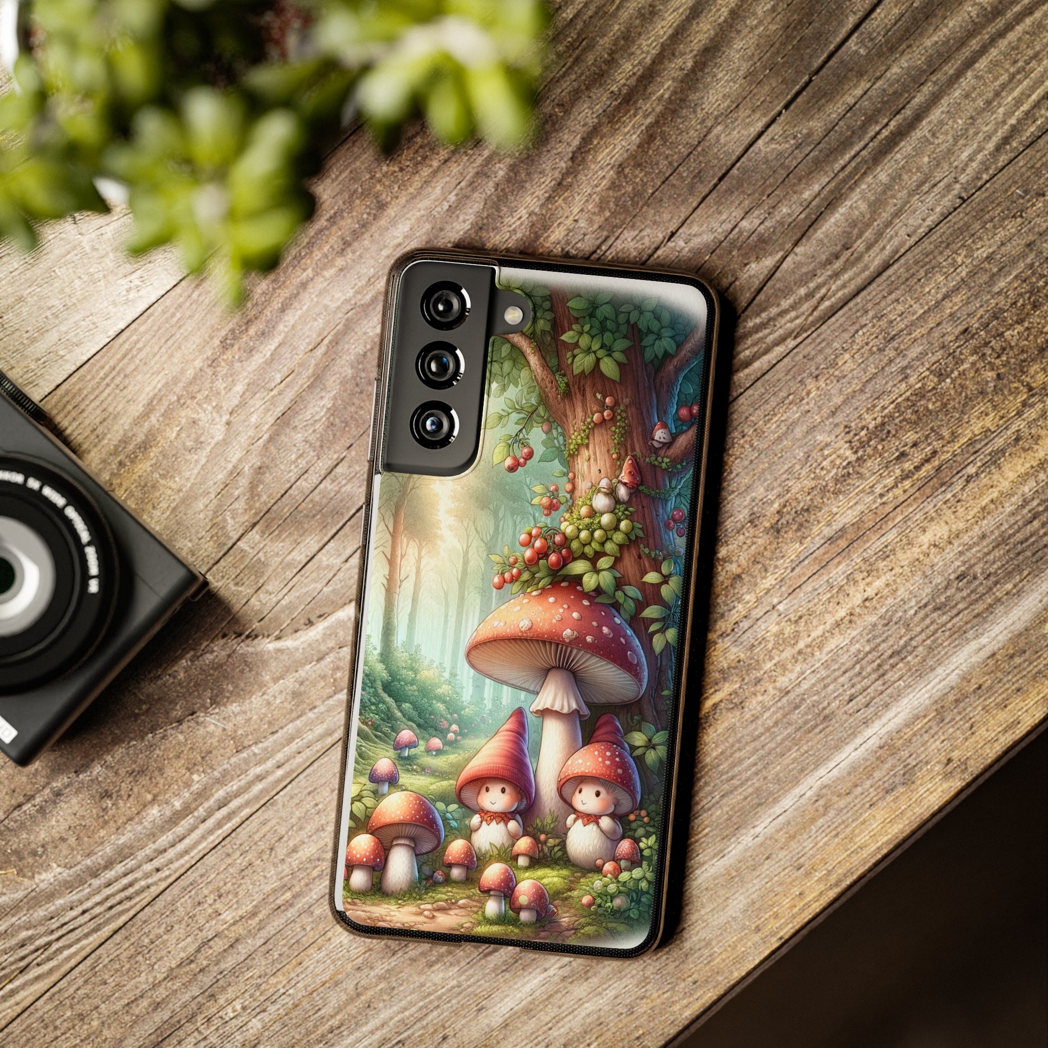 Gnomes and mushrooms - Soft Phone Case