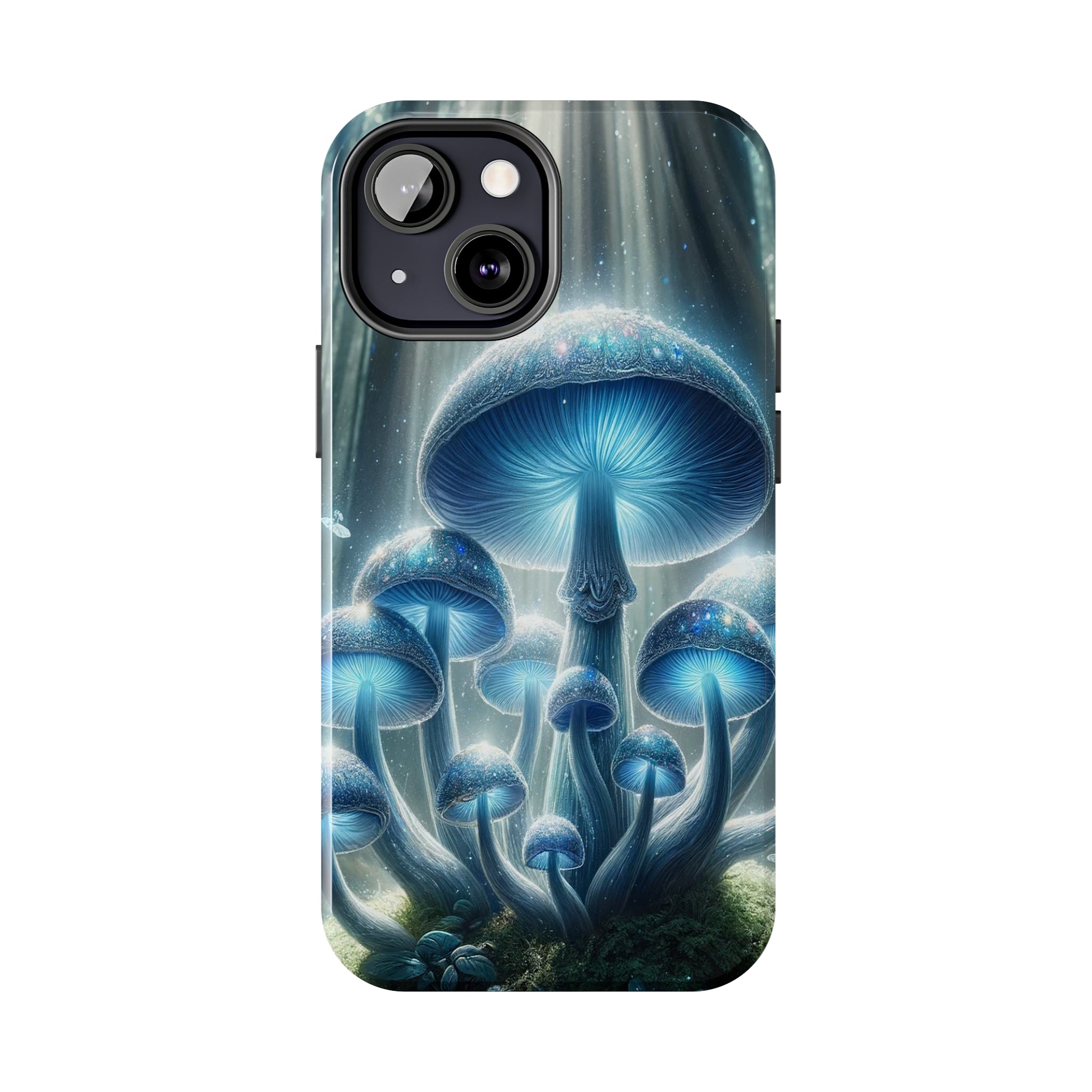 Light blue mushrooms - Tough Phone Case