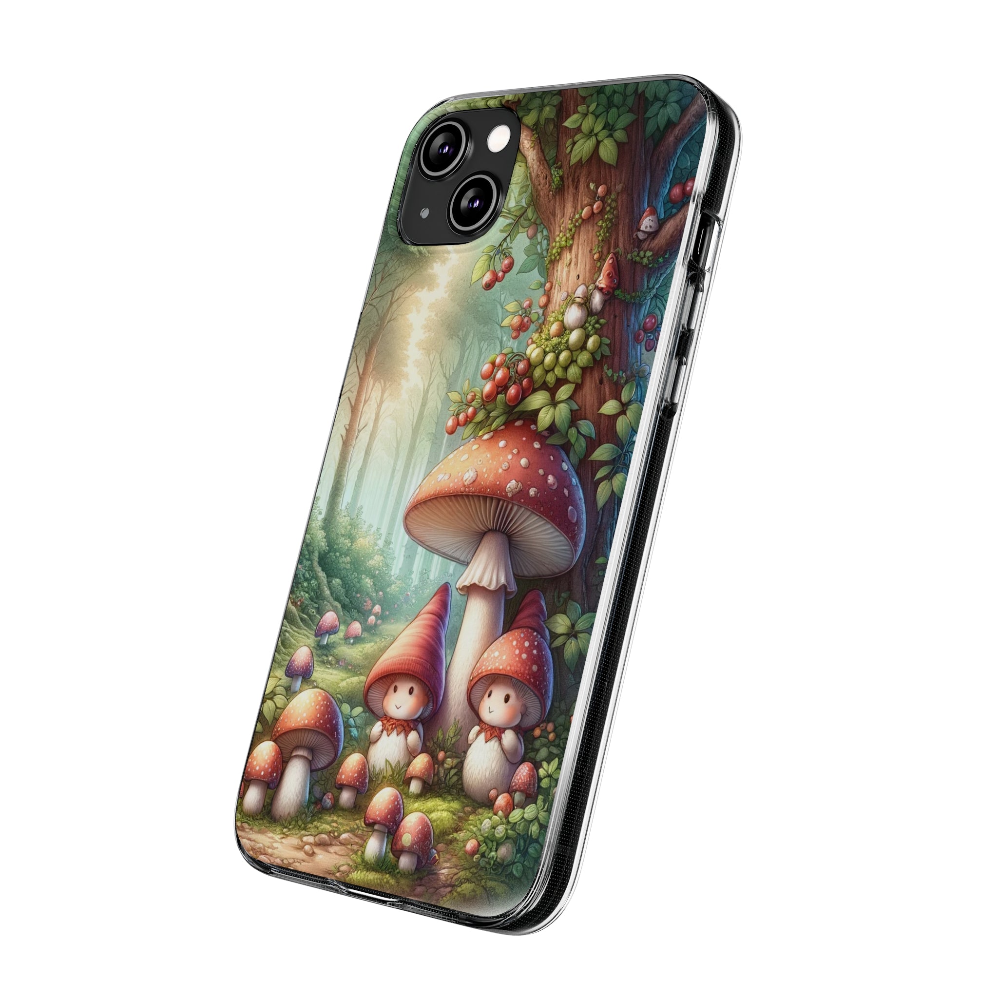 Gnomes and mushrooms - Soft Phone Case