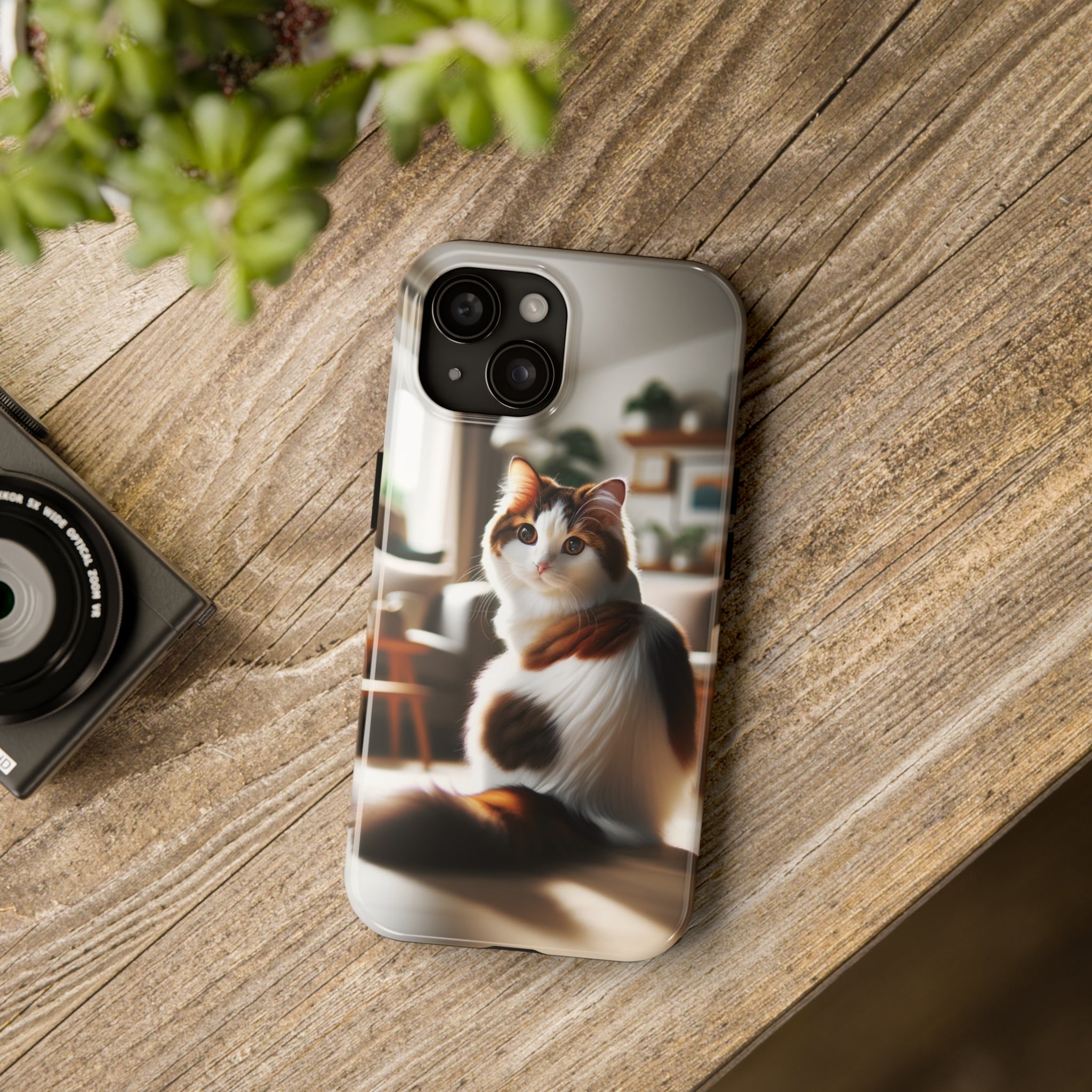 White-brown cat - Tough Phone Case