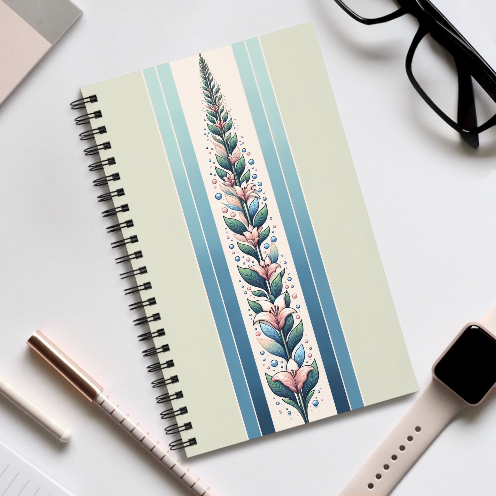 Lilies Pastel 1 - Spiral Journal (EU)