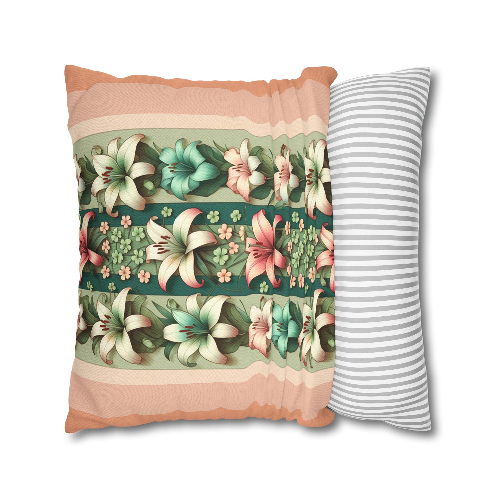 Lilies 3 - Polyester Square Pillowcase