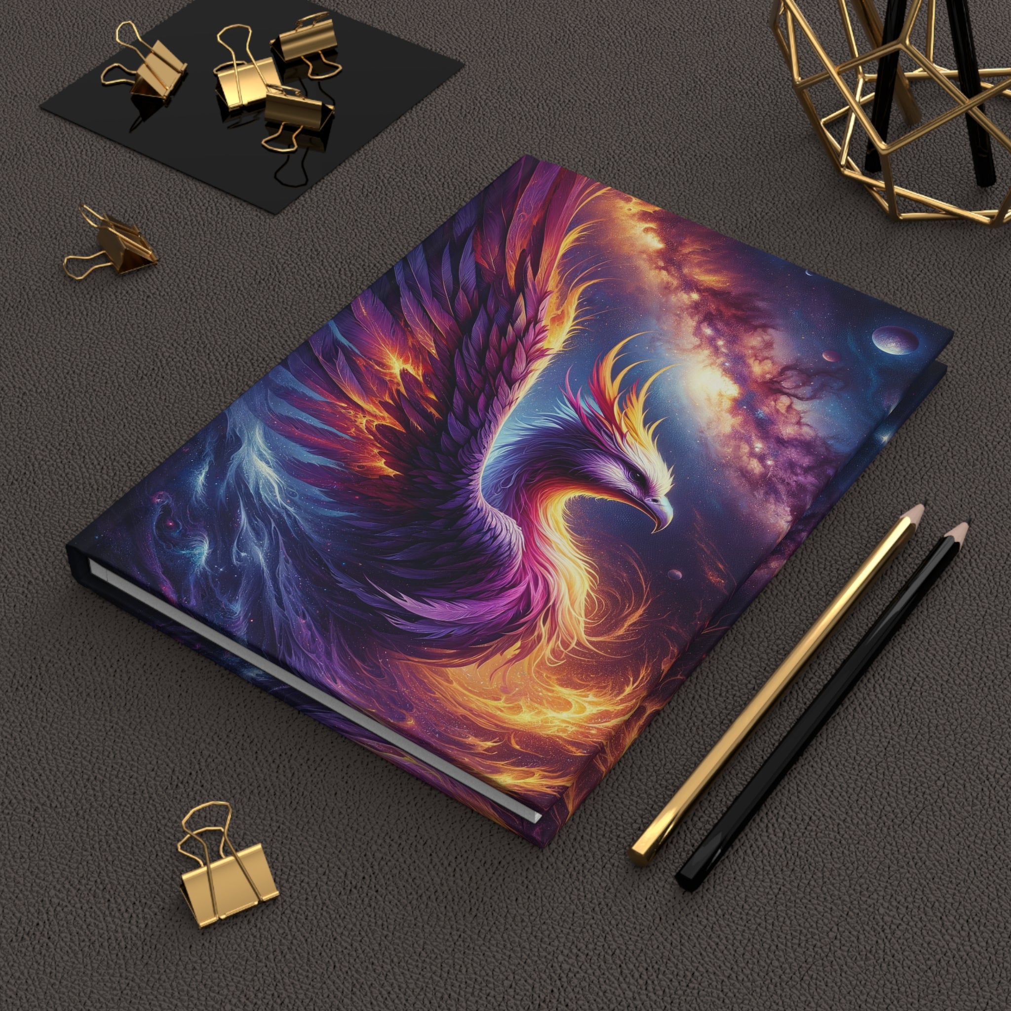 Purple Phoenix - Hardcover Notebook