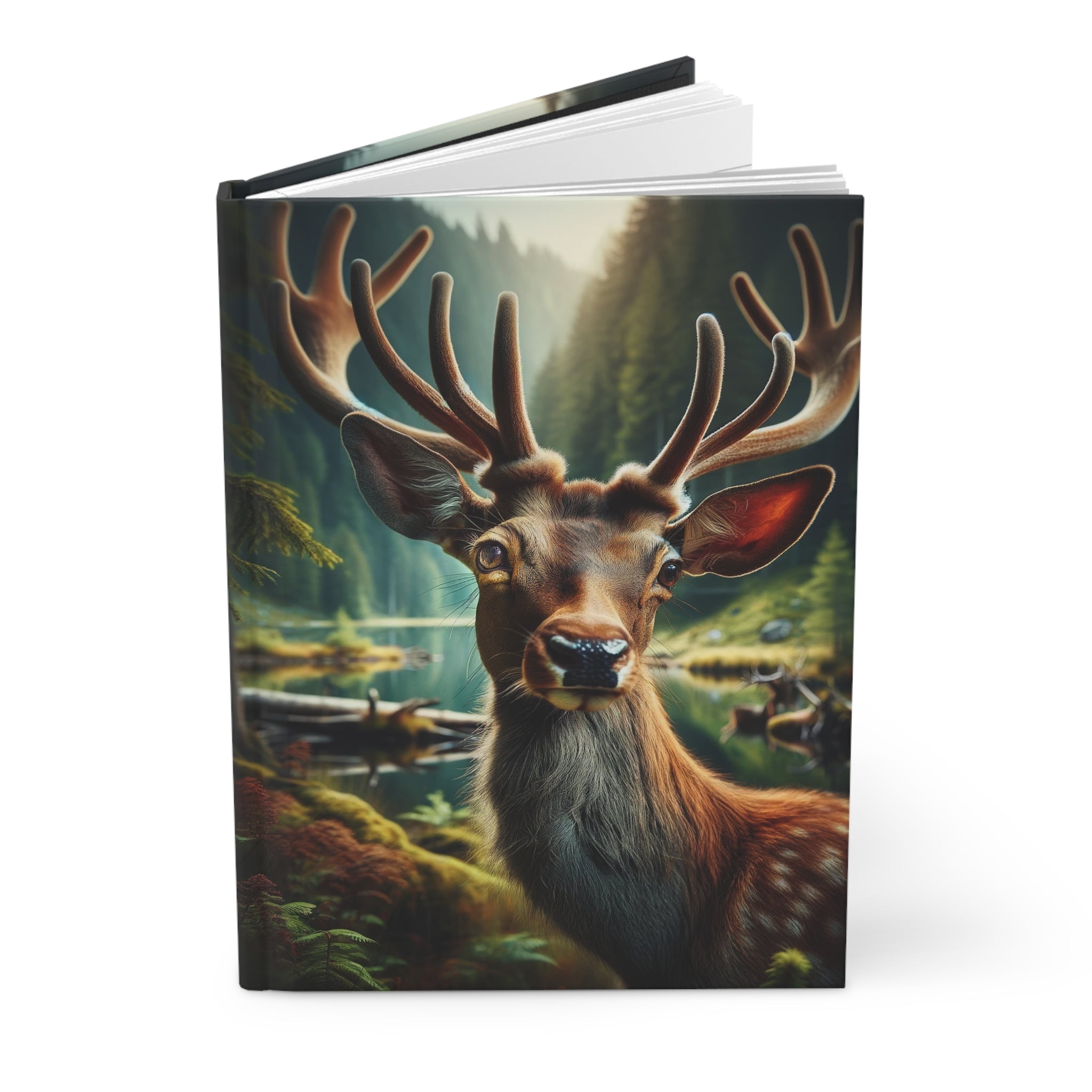 A curious deer - Hardcover Notebook