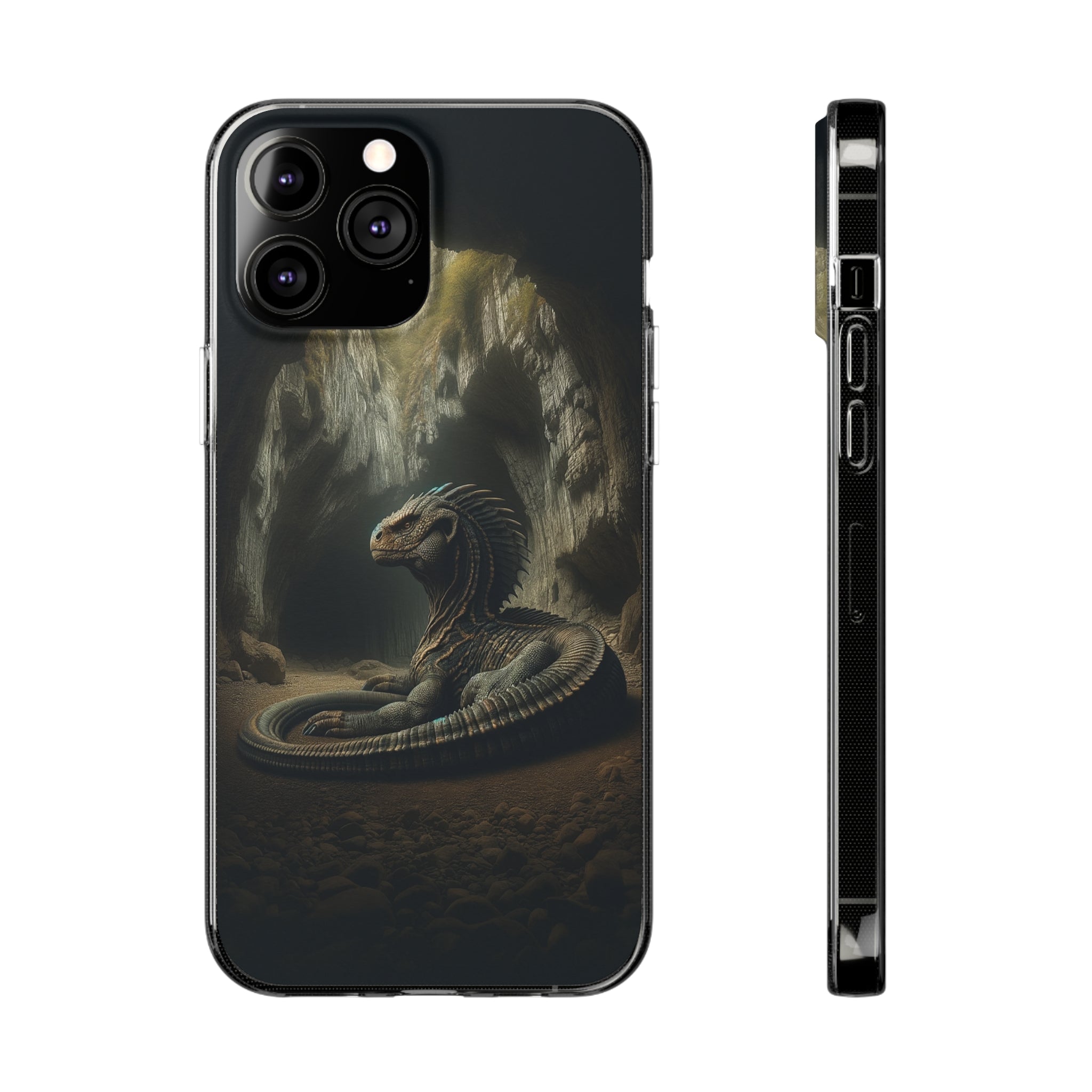 Basilisk in a cave - Soft Phone Case