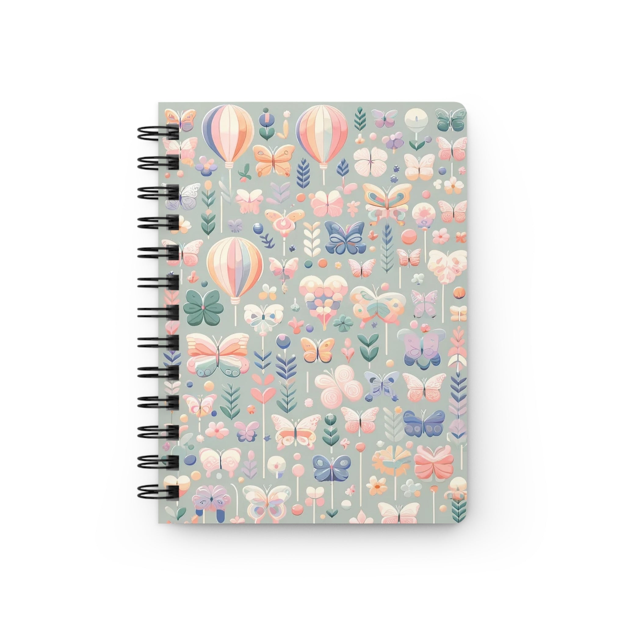 Butterflies and Balloons - Spiral Notebook