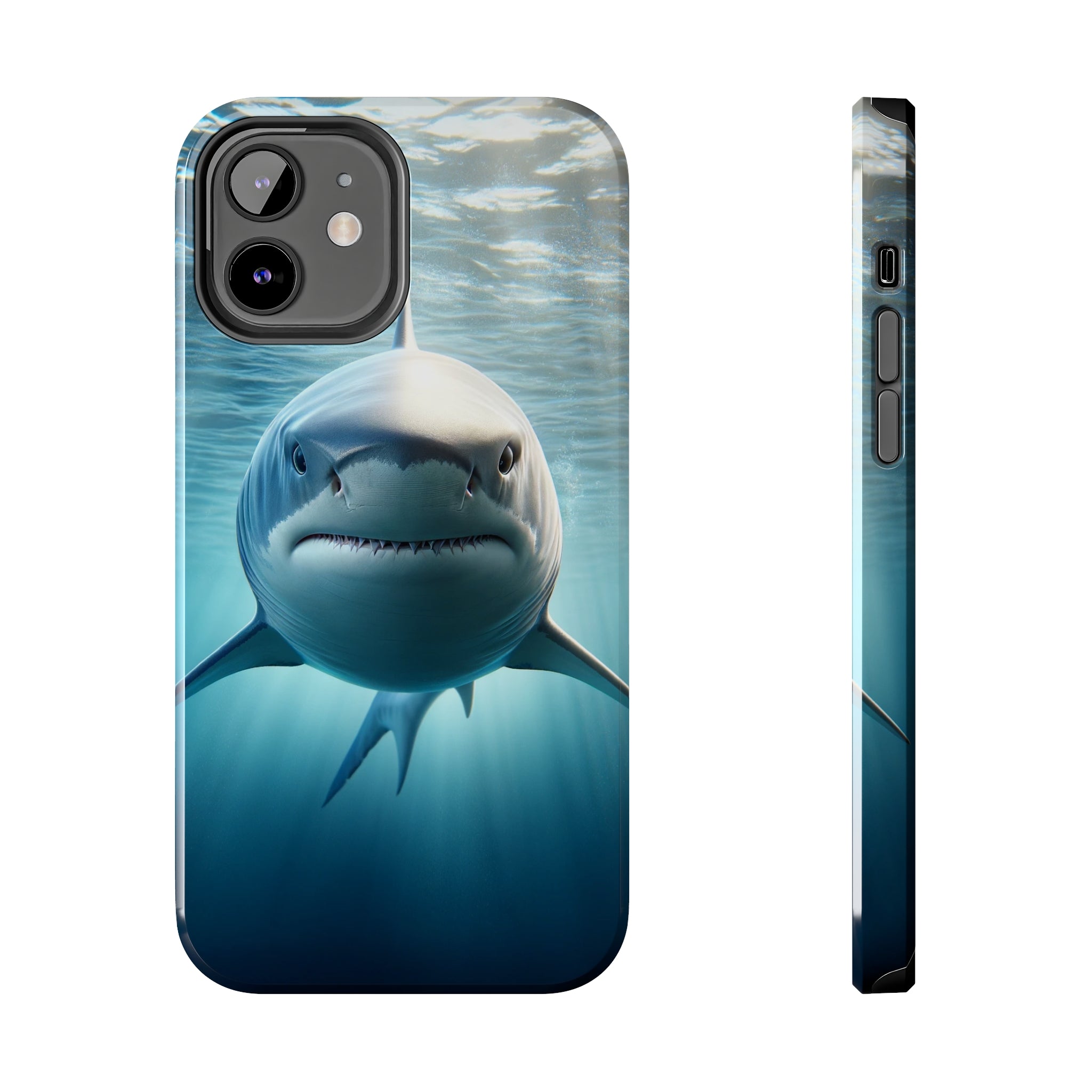 Curious shark - Tough Phone Case