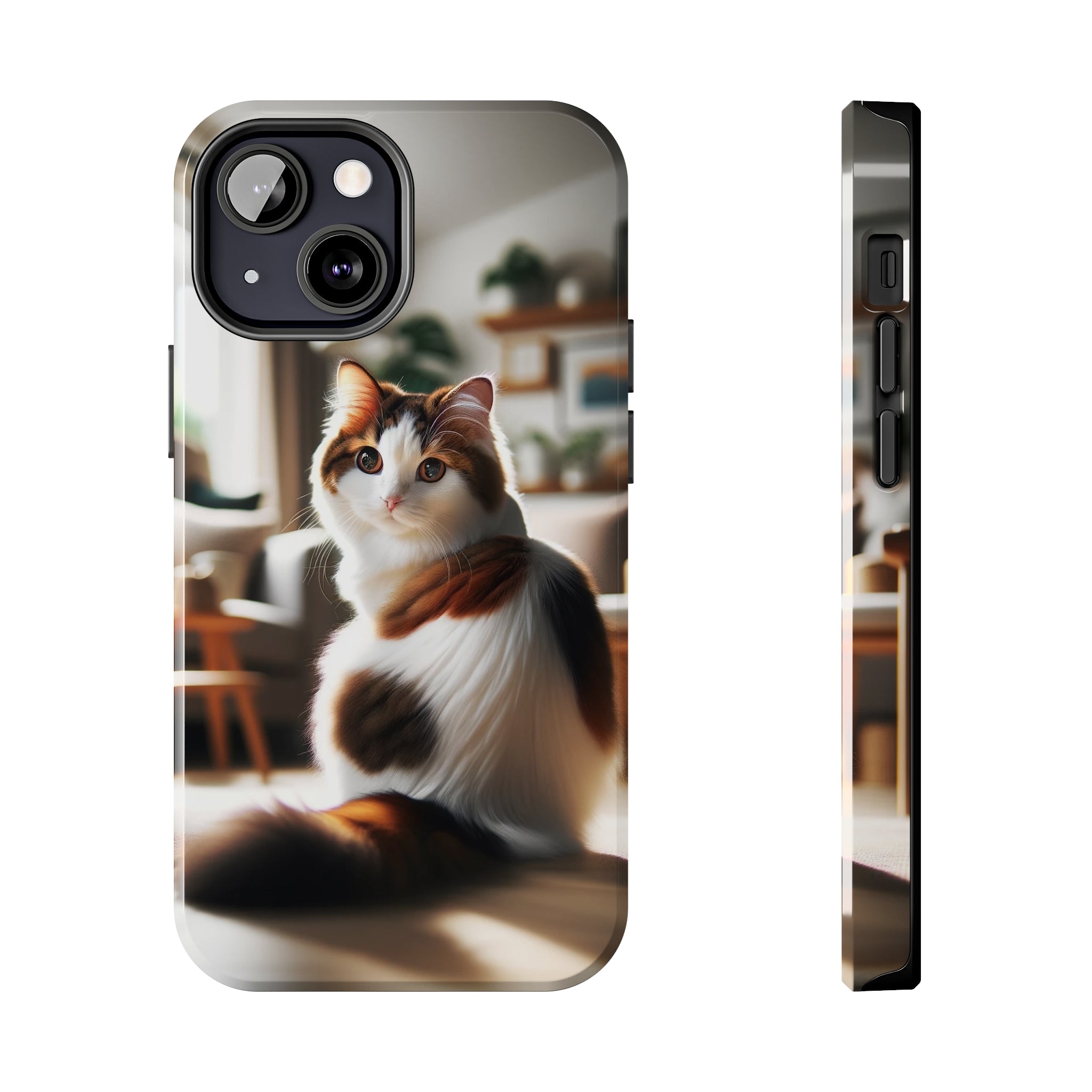 White-brown cat - Tough Phone Case