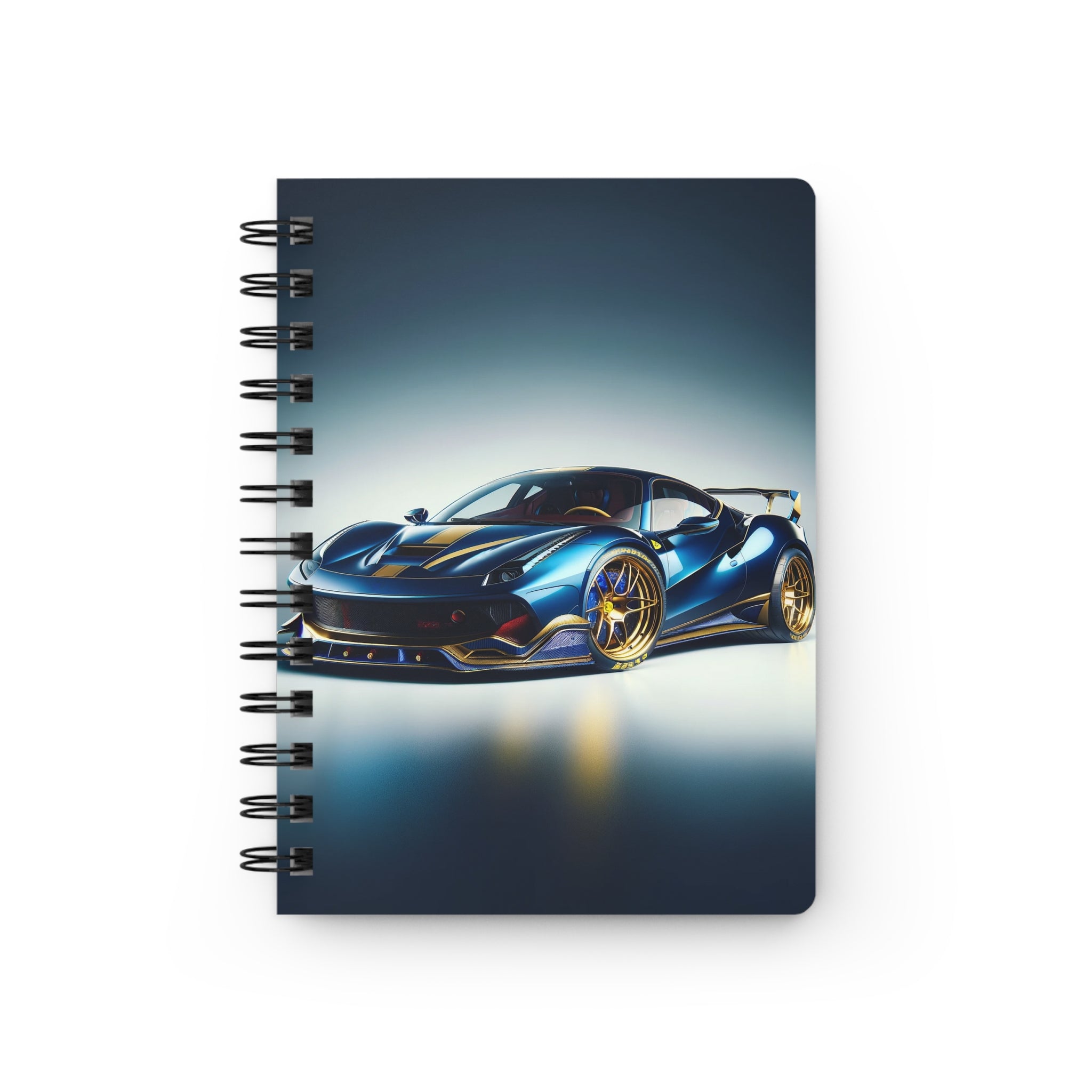 Blue car - Spiral Notebook