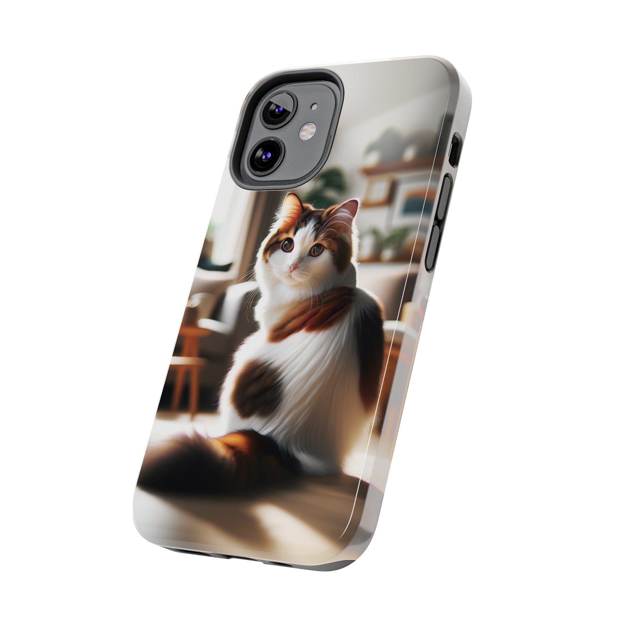 White-brown cat - Tough Phone Case