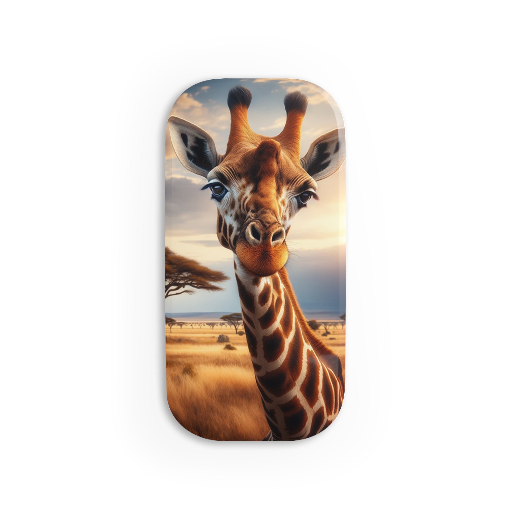 Curious Giraffe - Phone Click-On Grip