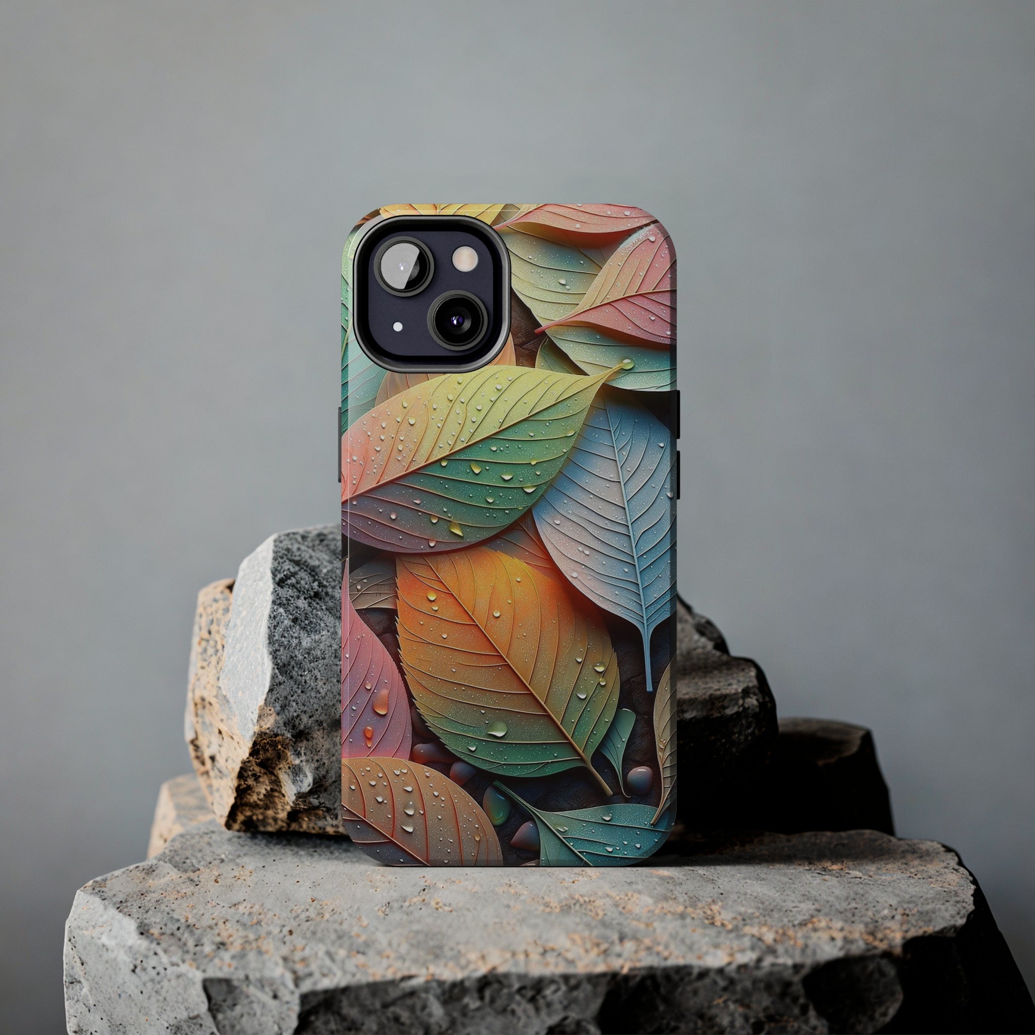 Pastel coloured leaves - Tough Phone Case