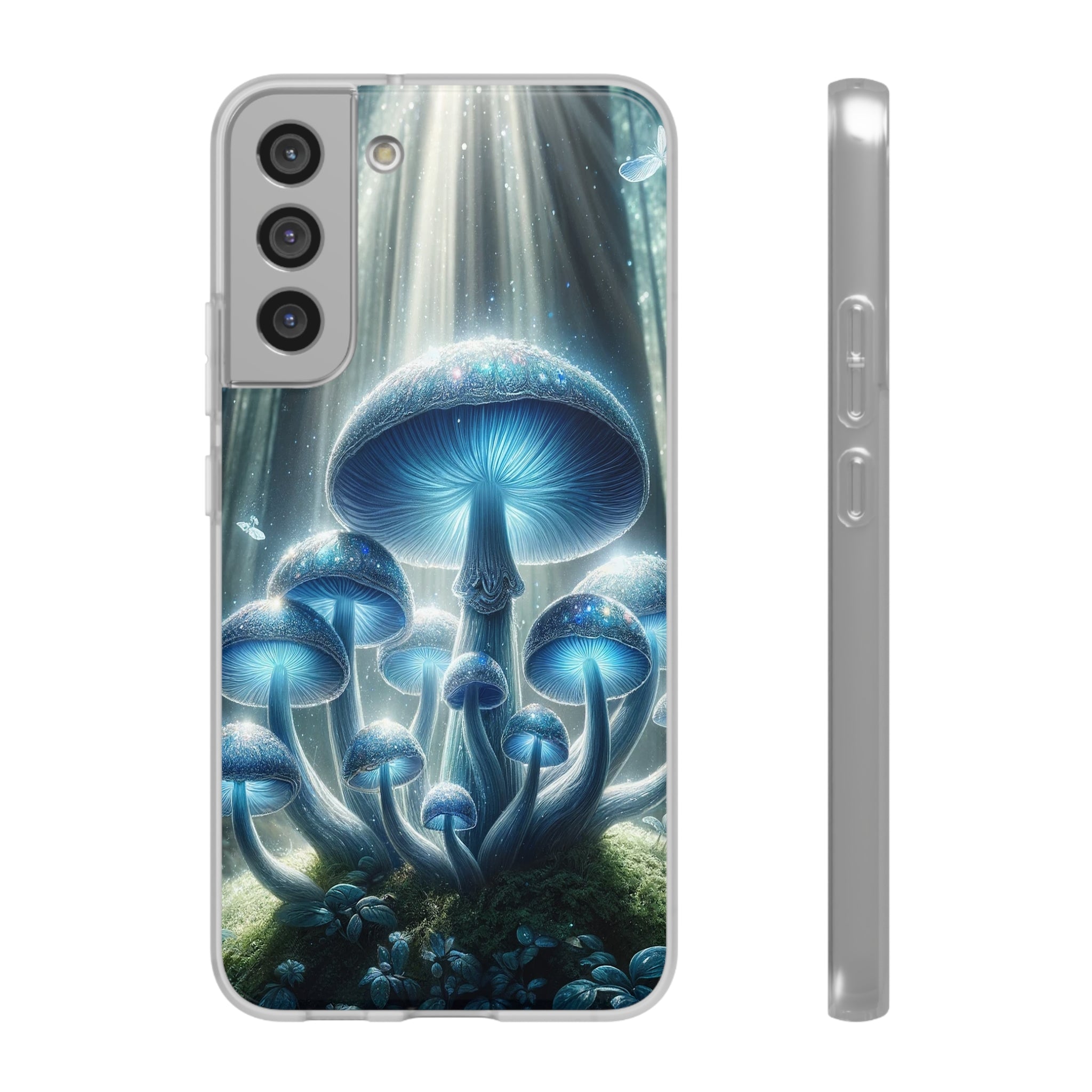 Lightblue mushrooms - Flexi Case (Samsung only)