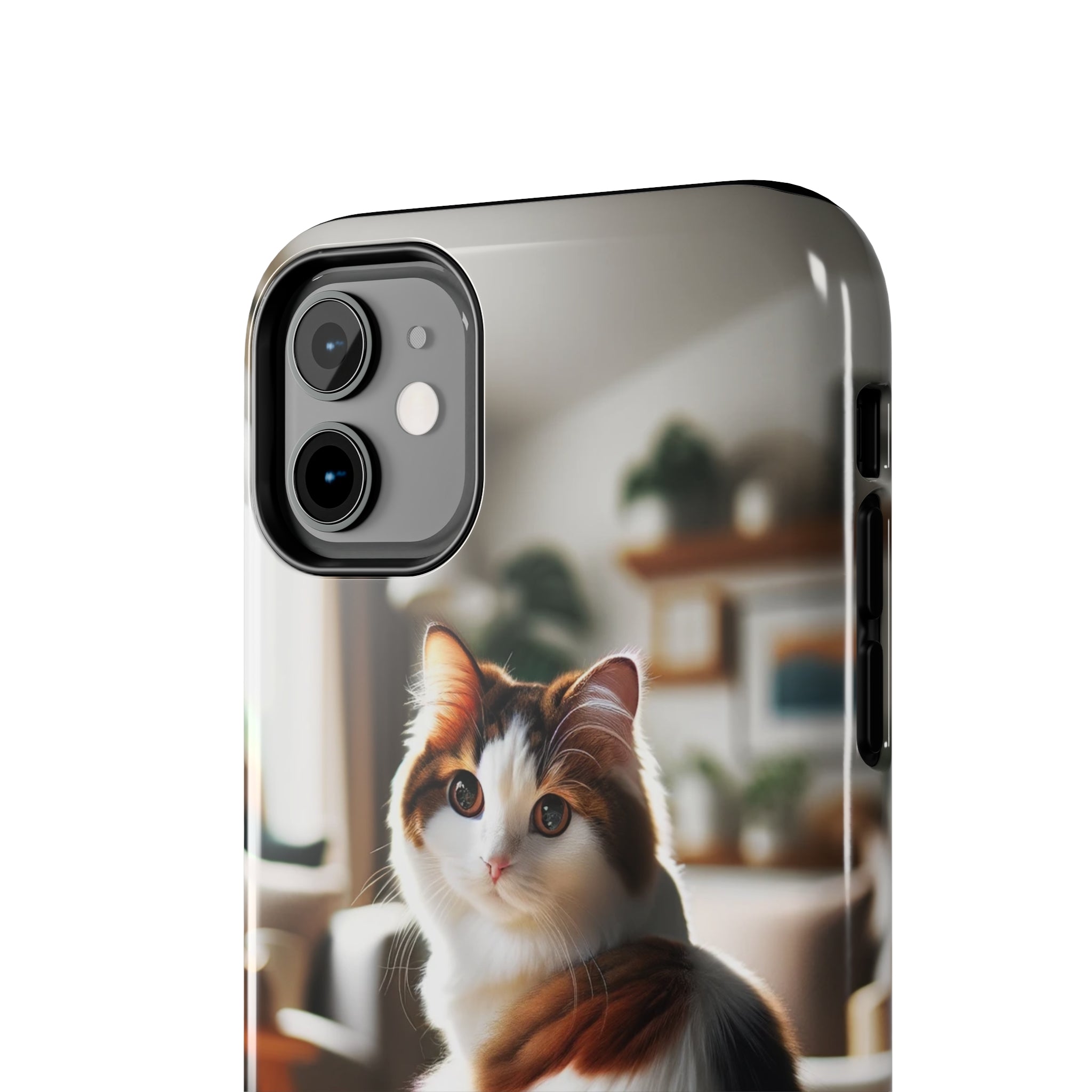 White-brown cat - Tough Phone Case