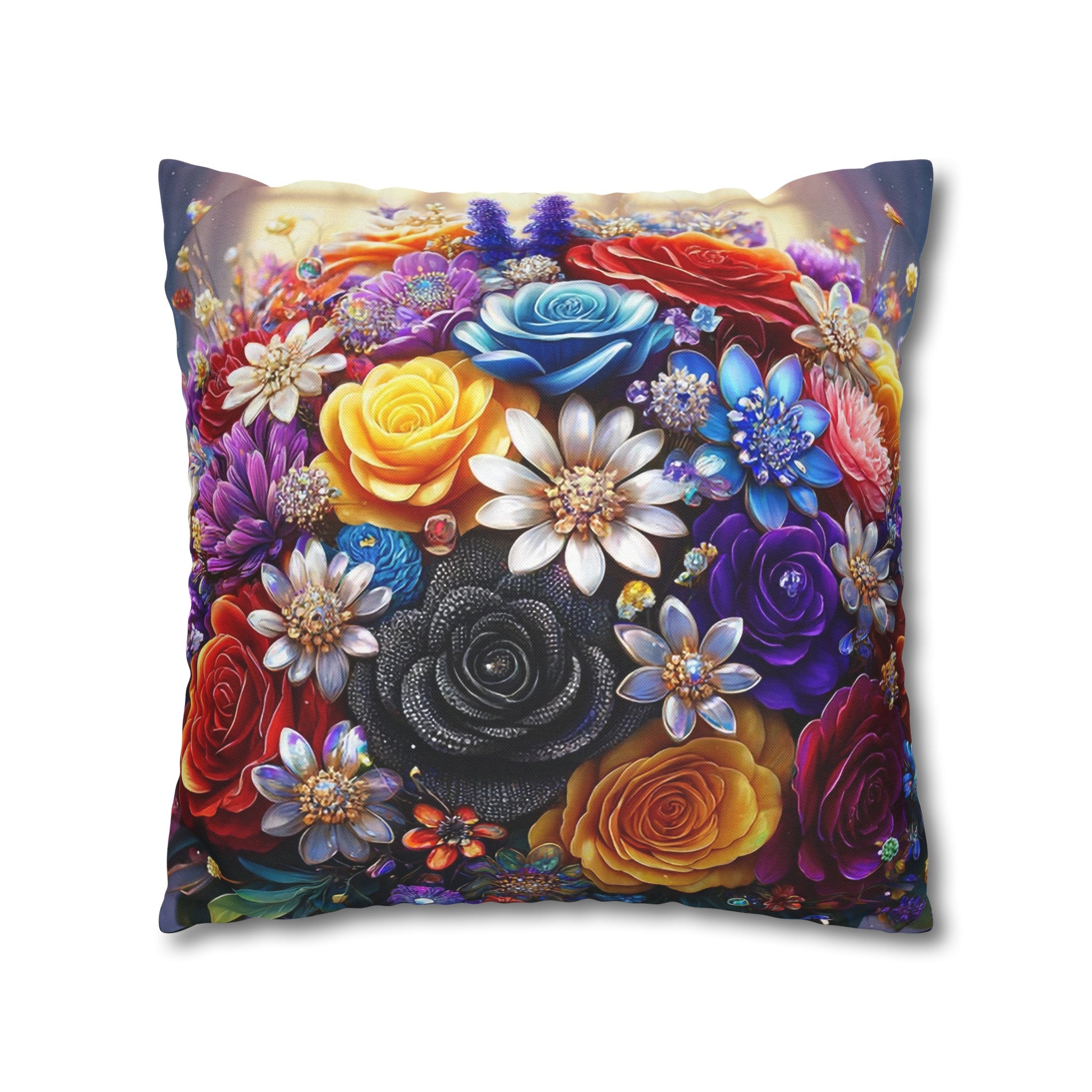 Colourful Bouquet (1) - Polyester Square Pillowcase