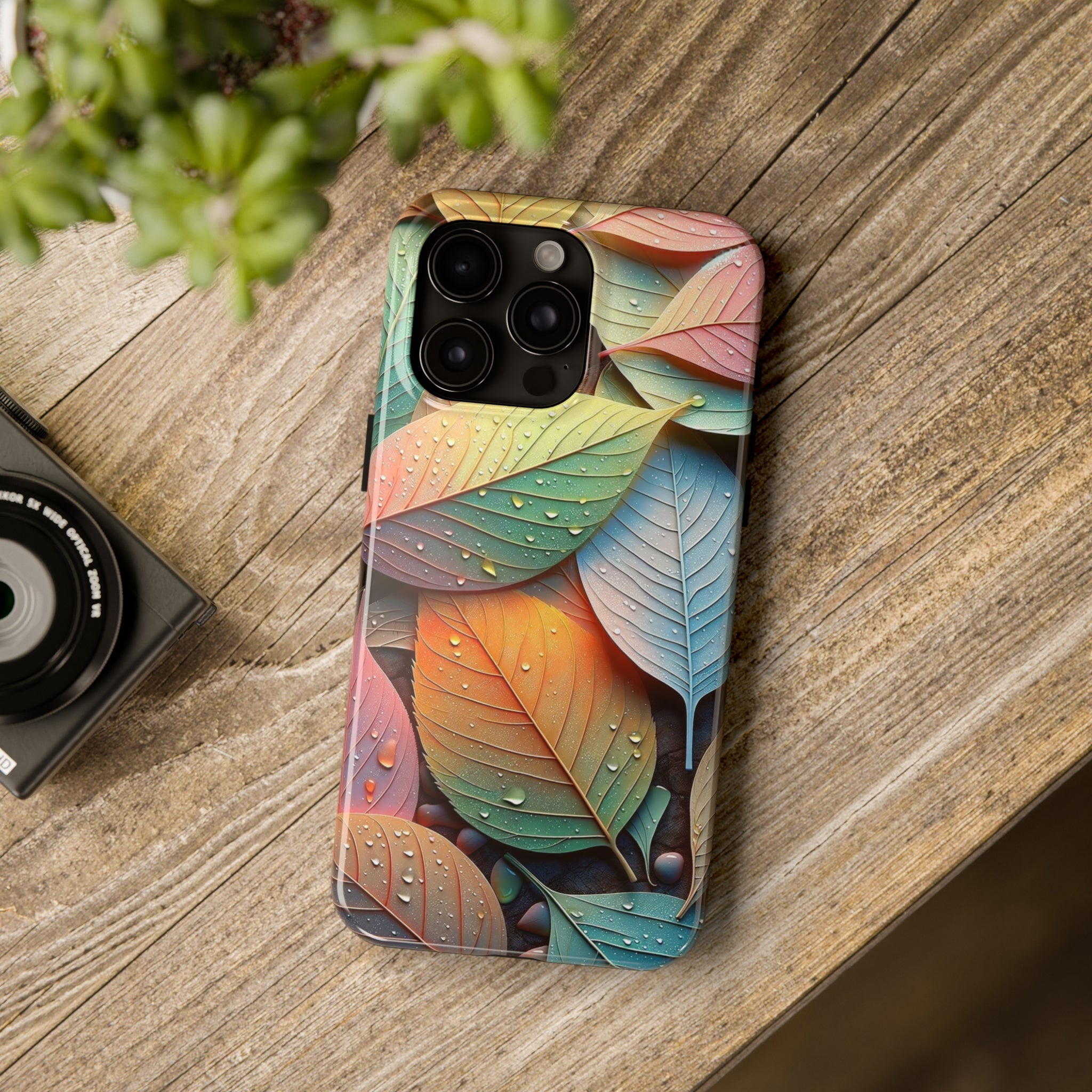 Pastel coloured leaves - Tough Phone Case