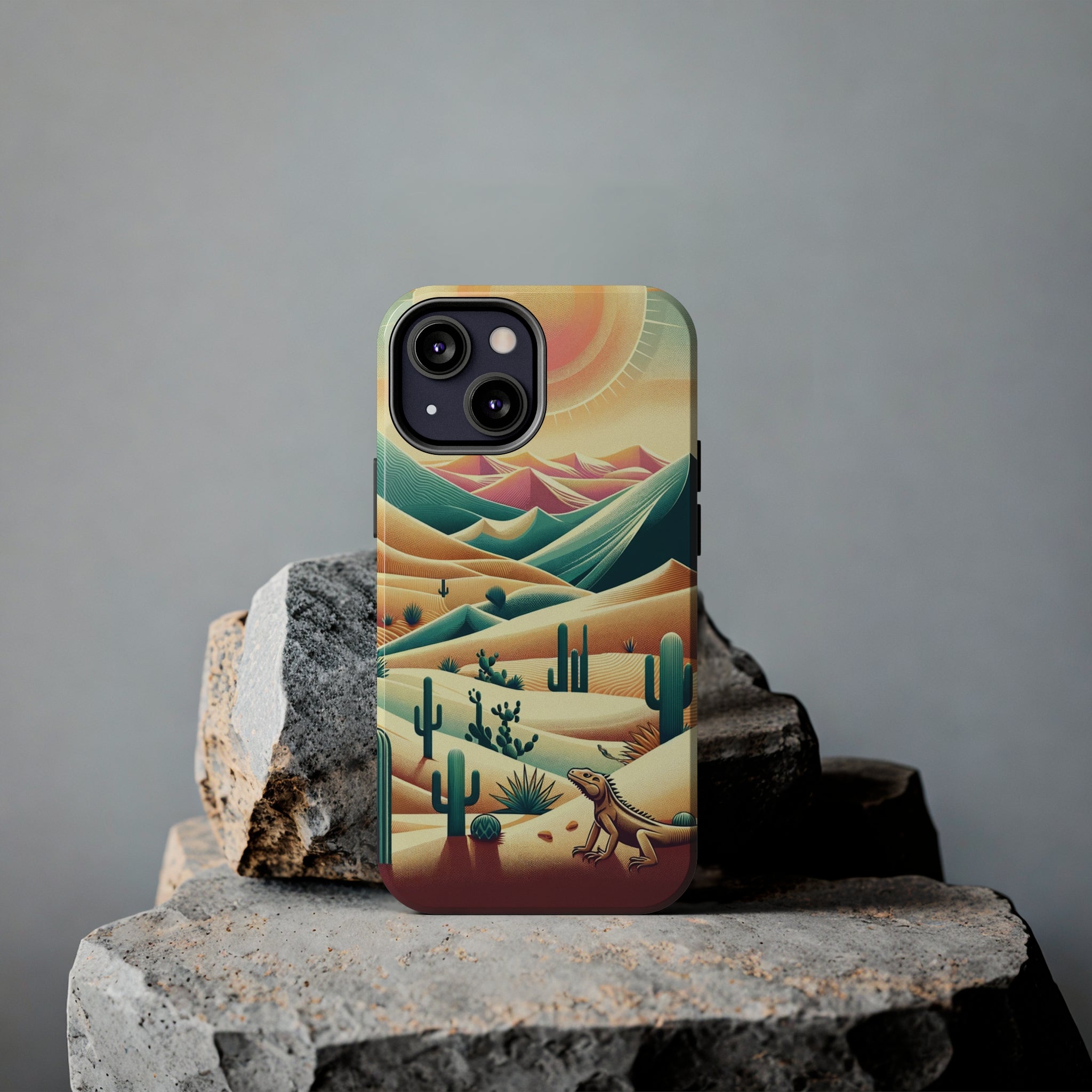 Iguana in the desert - Tough Phone Case