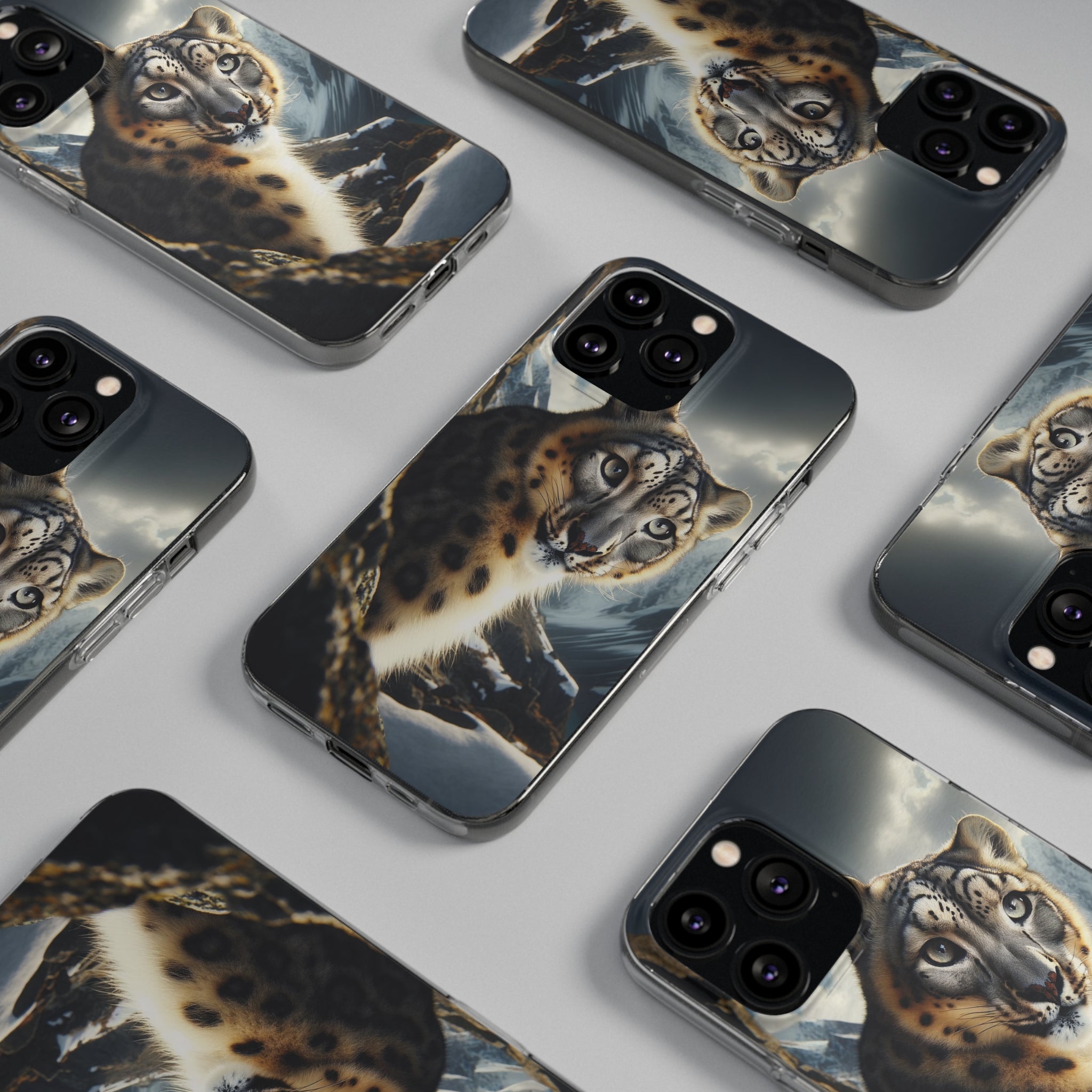 Snow Leopard - Soft Phone Case