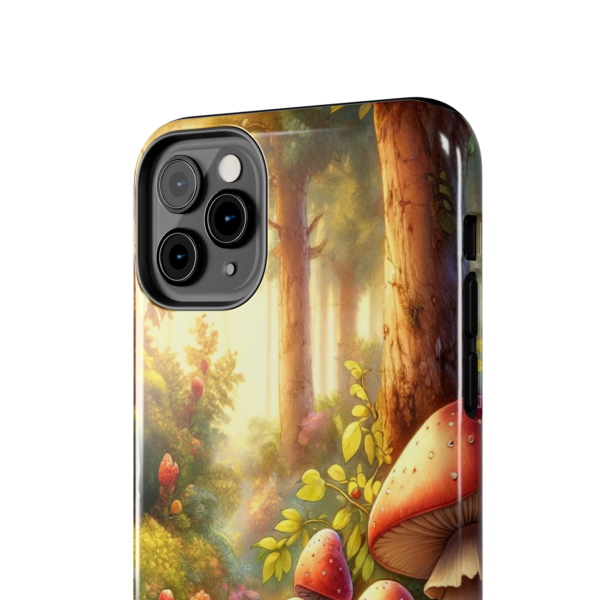 Gnomes sitting under mushroom - Tough Phone Case