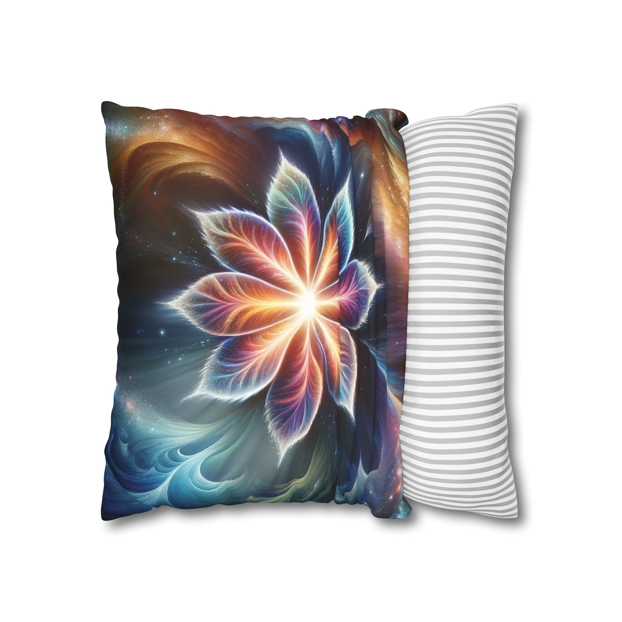 Galaxy-flower (2) - Suede Square Pillowcase